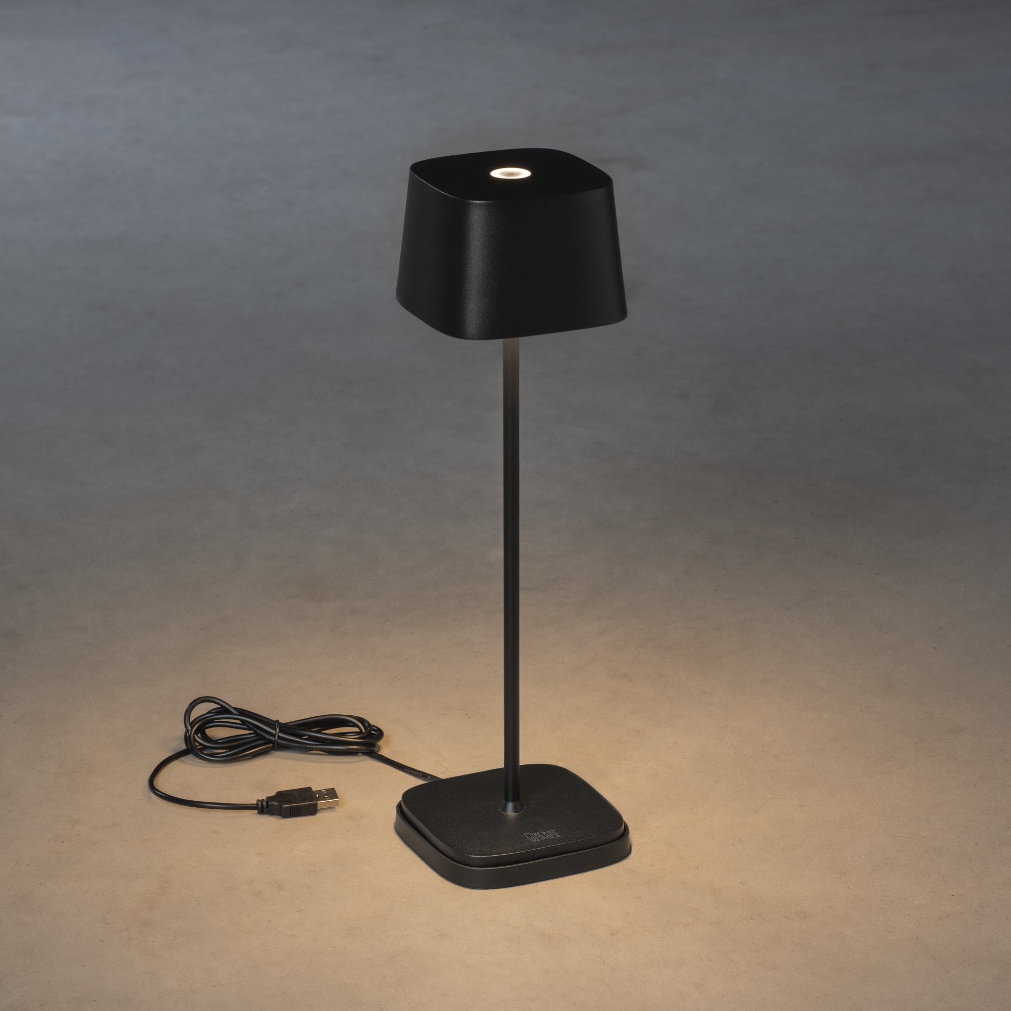 Konstsmide Capri LED Table Lamp with USB - Matt Black