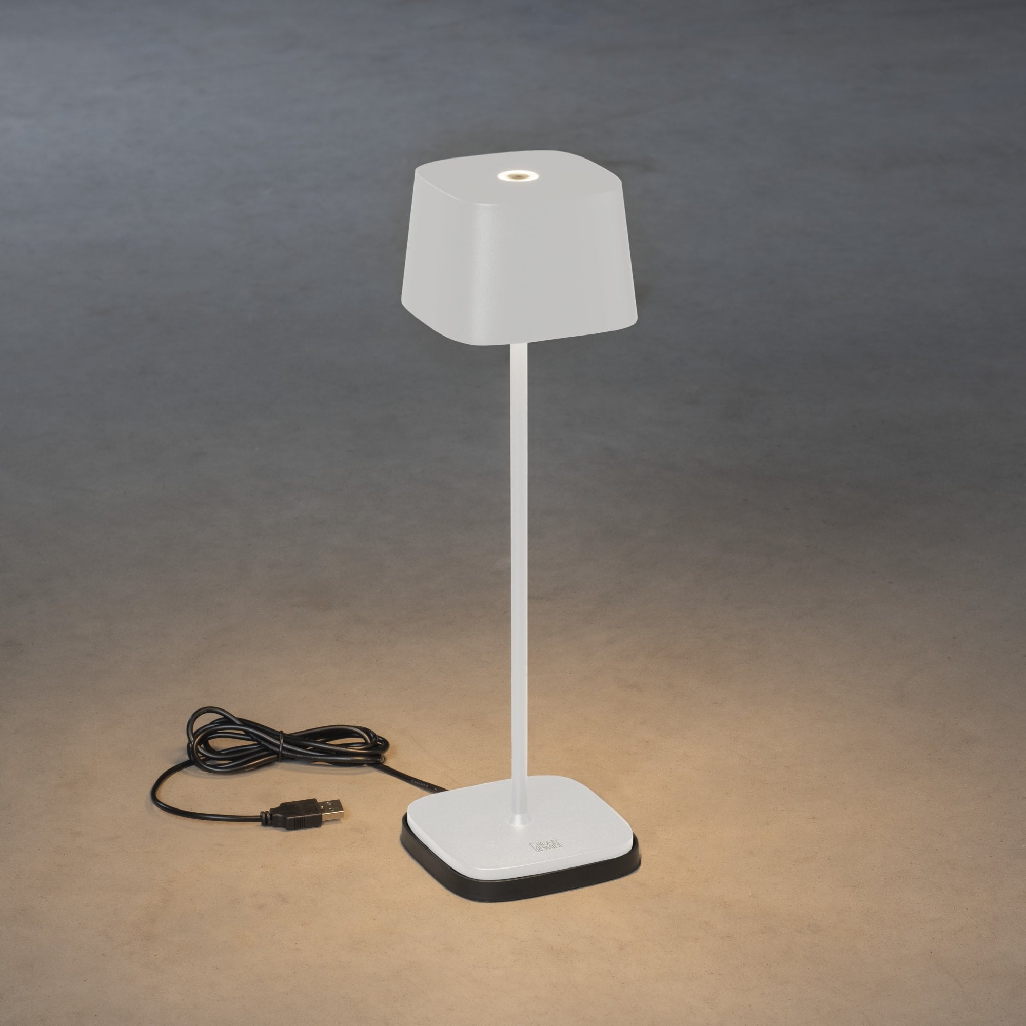 Konstsmide Capri LED Table Lamp with USB - Matt White