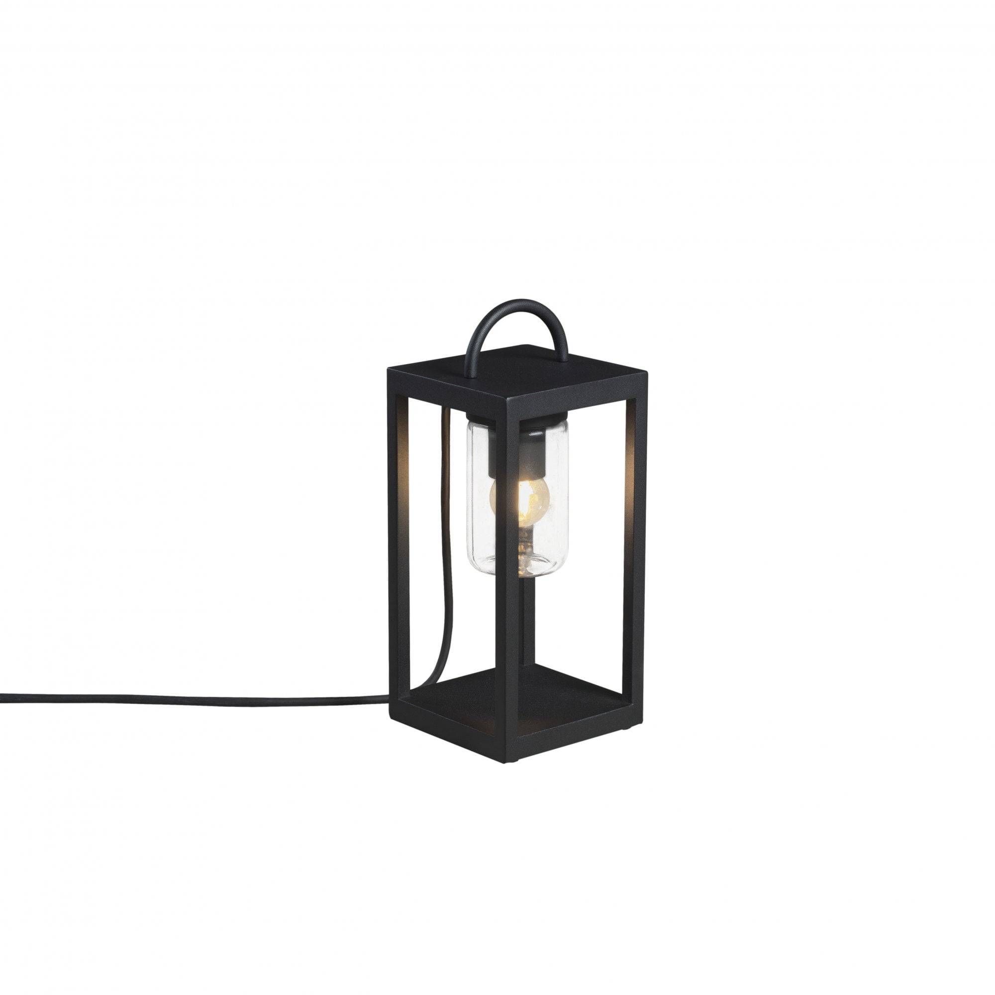 Konstsmide Bologna Outdoor LED Floor Lantern - Matt Black