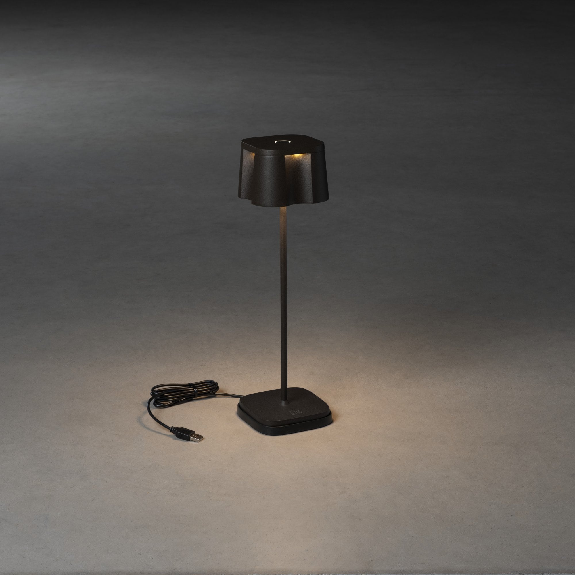 Konstsmide Nice Table Lamp with USB - Matt Black