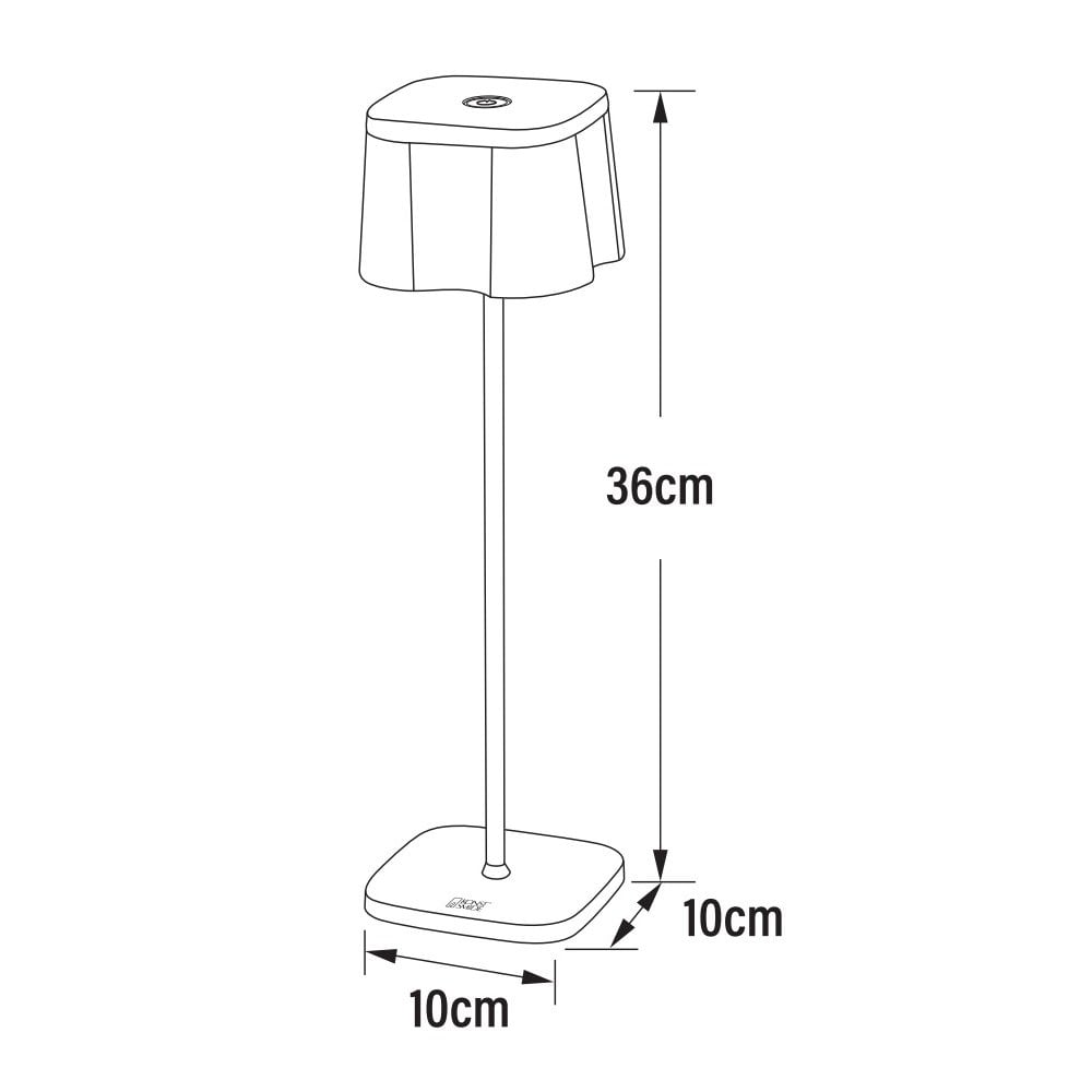 Konstsmide Nice Table Lamp with USB - Matt Black