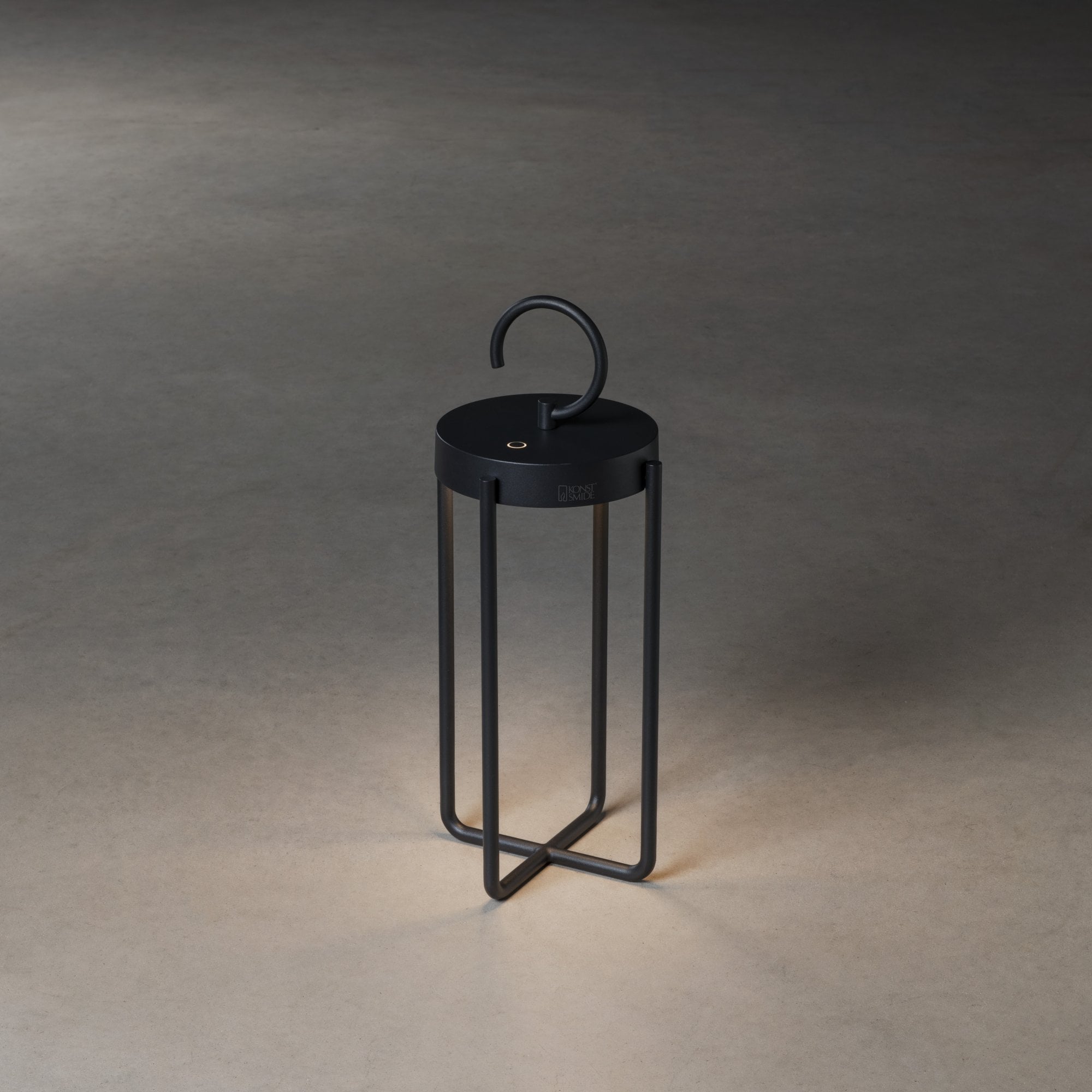 Konstsmide Manorola Outdoor Lantern with USB - Matt Black