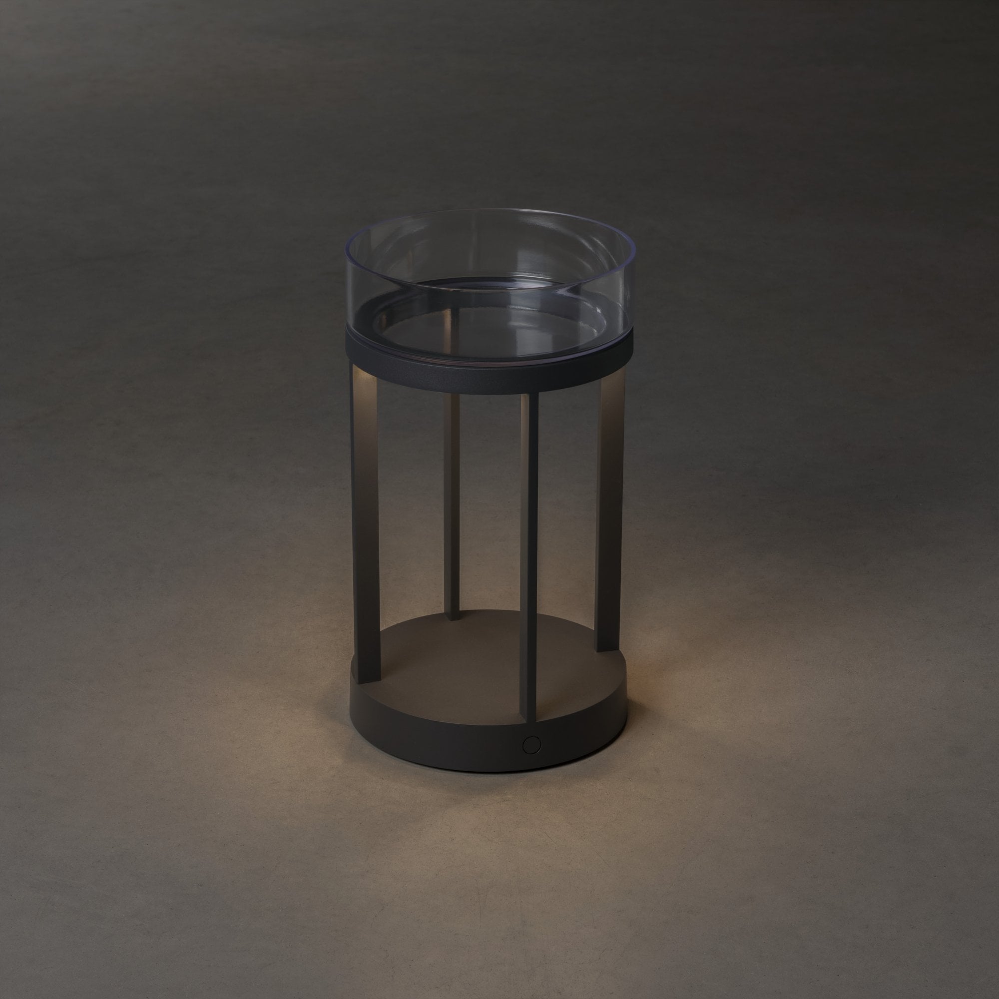 Konstsmide Chieti Outdoor Lantern with USB - Matt Grey