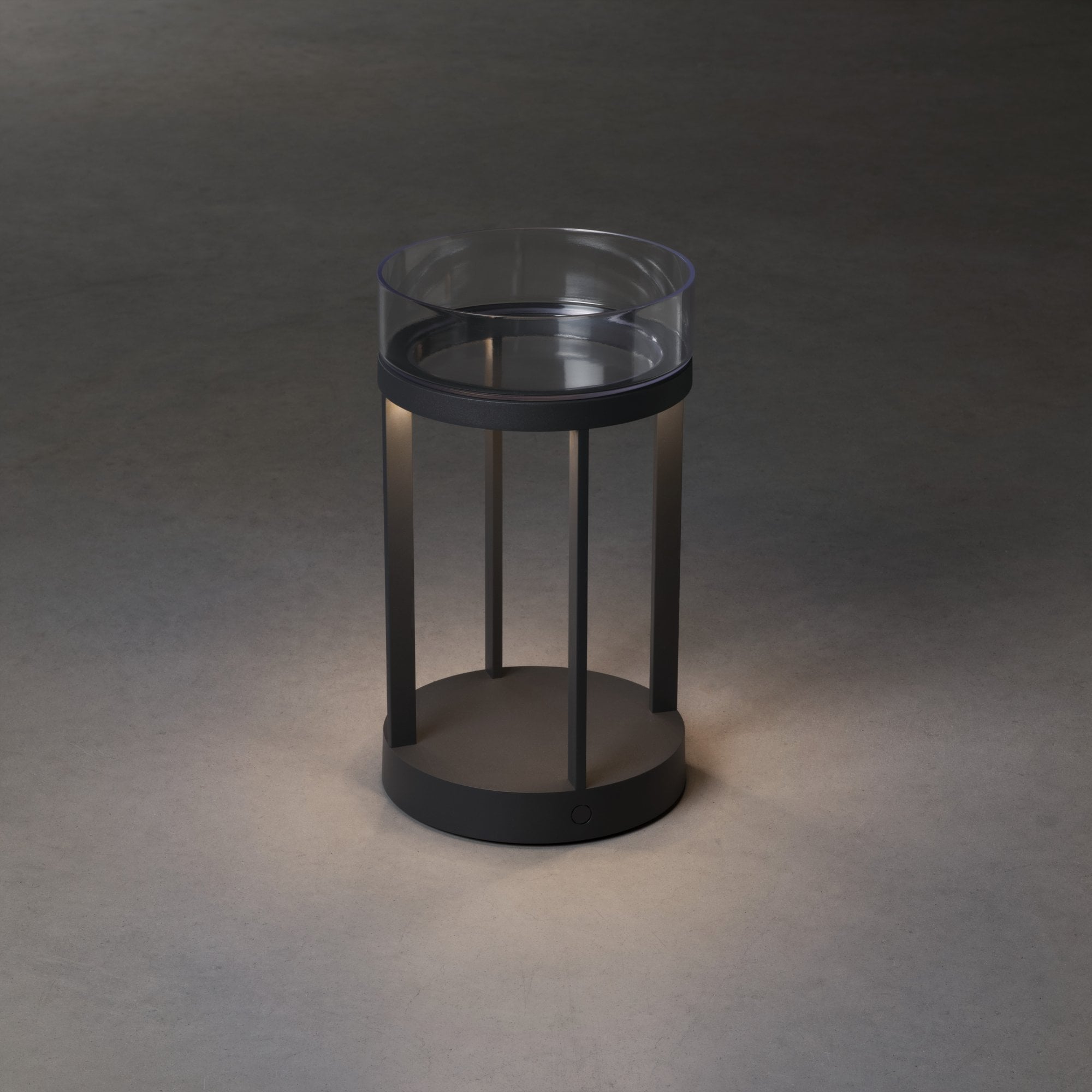 Konstsmide Chieti Outdoor Lantern with USB - Matt Grey