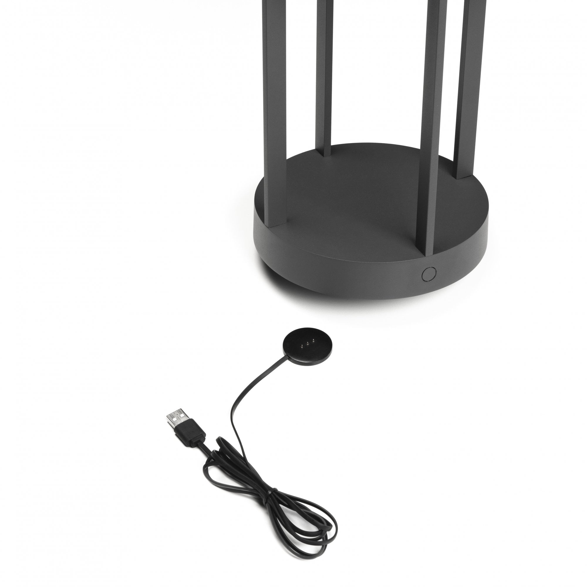 Konstsmide Chieti Outdoor Lantern with USB - Matt Grey