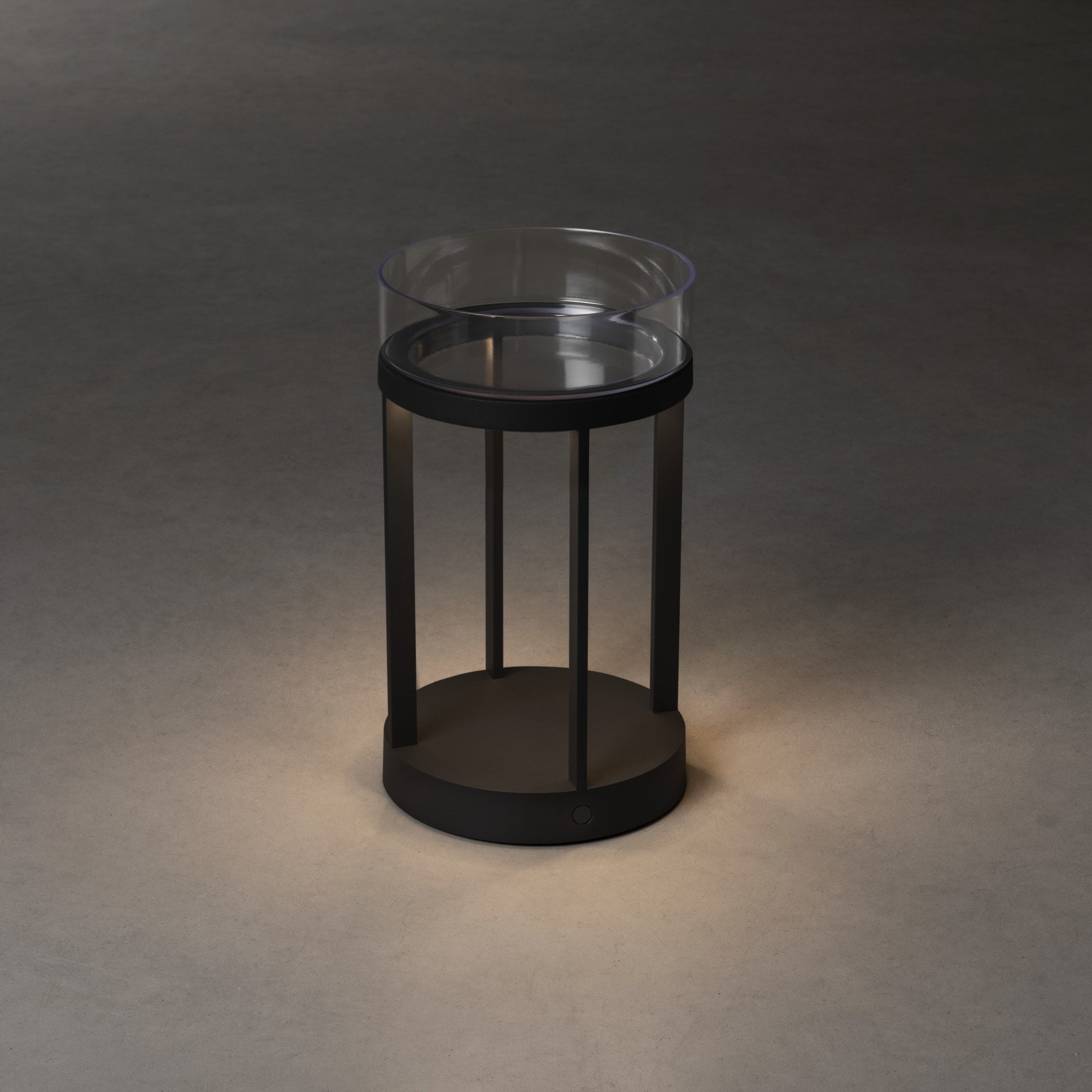 Konstsmide Chieti Outdoor Lantern with USB - Matt Black