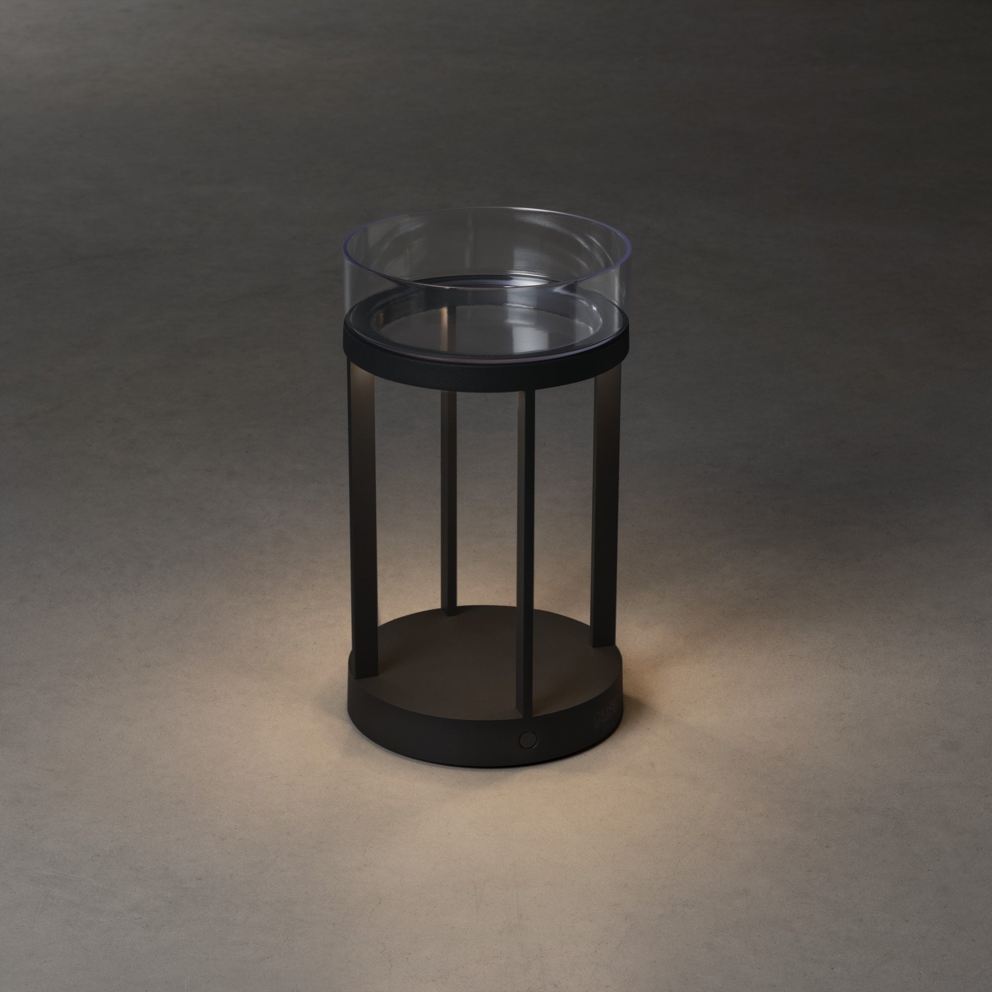 Konstsmide Chieti Outdoor Lantern with USB - Matt Black