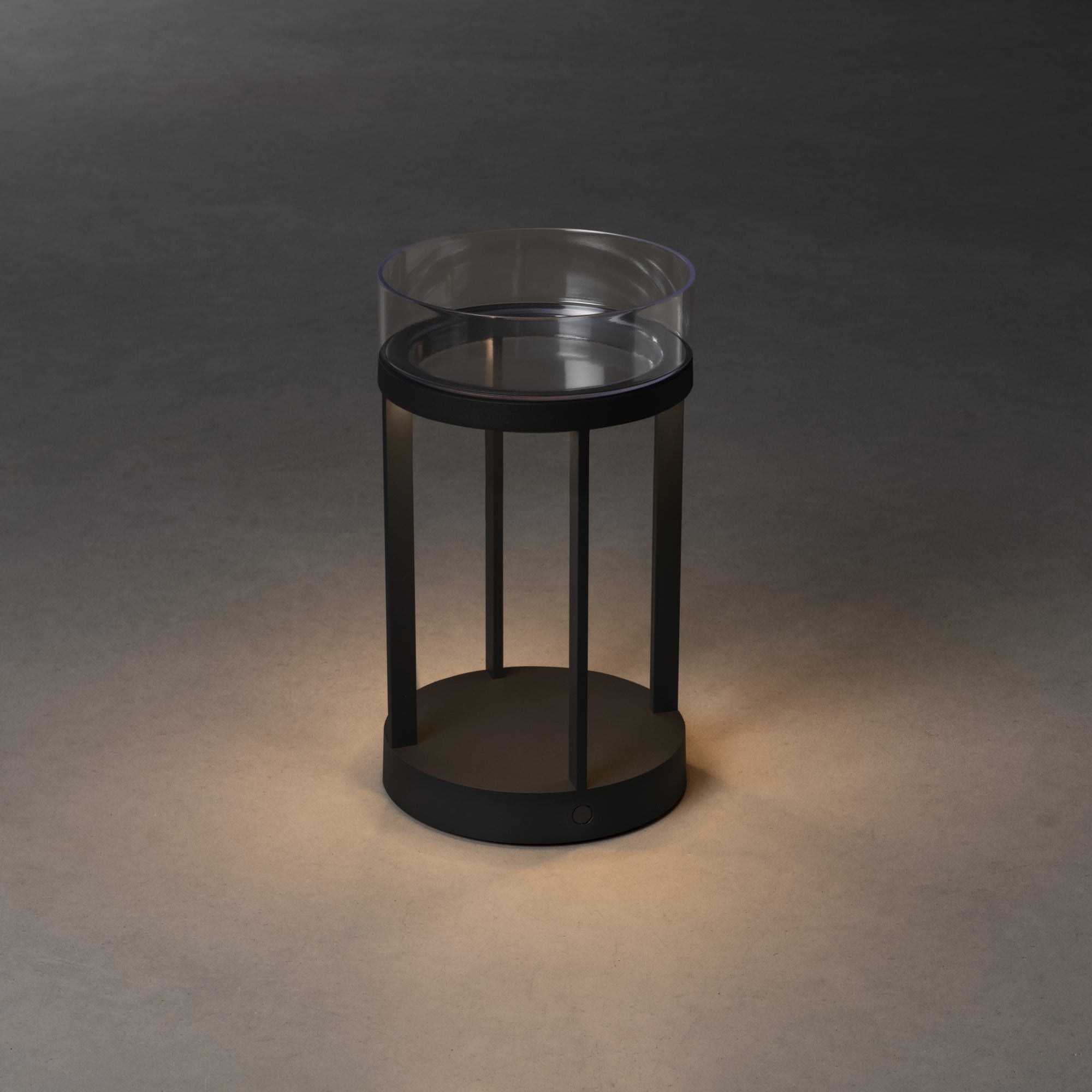 Konstsmide Chieti Outdoor Lantern with USB - Matt Black
