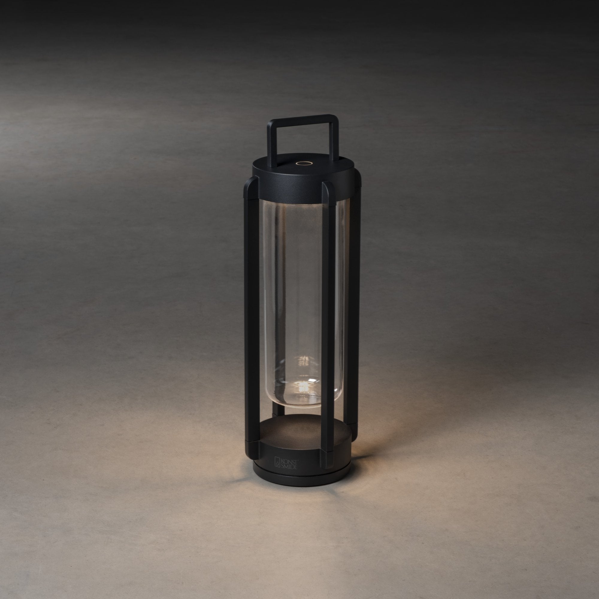 Konstsmide Otranto Outdoor Lantern with USB - Matt Black