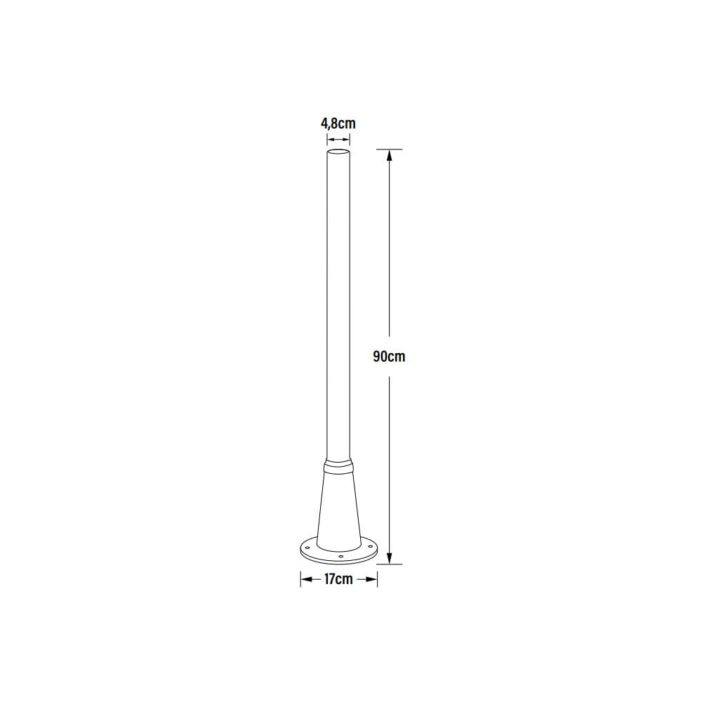 Konstsmide Persius Column - Matt White - Base Only
