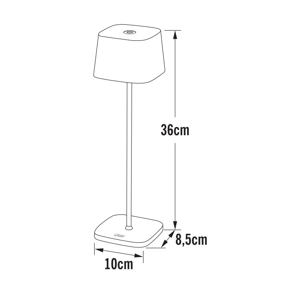Konstsmide Capri LED Table Lamp with USB - Matt Terracotta