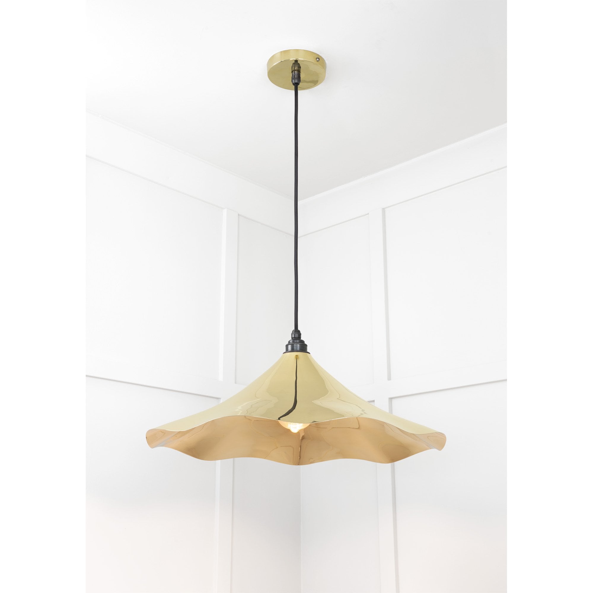From The Anvil Smooth Brass Flora Pendant