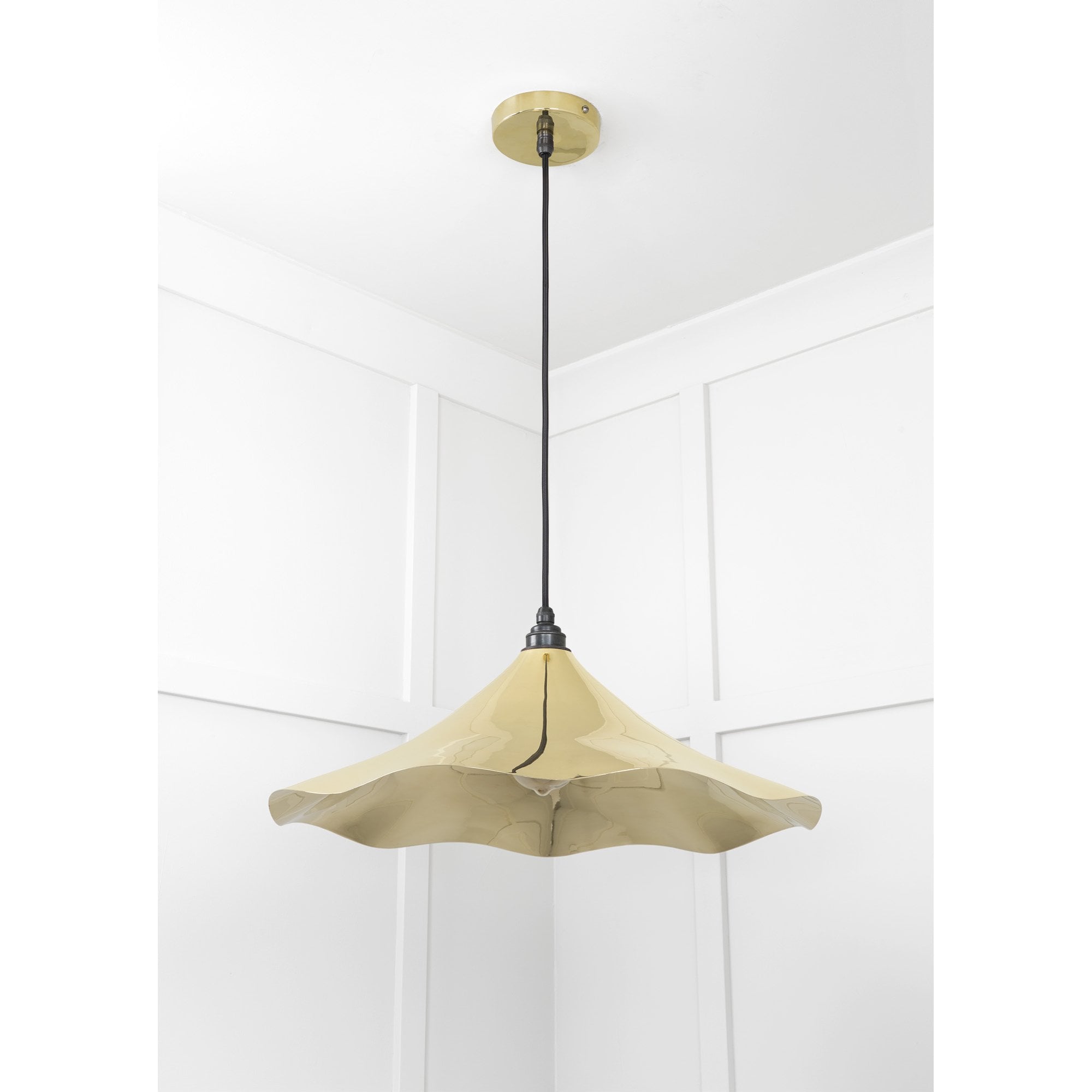 From The Anvil Smooth Brass Flora Pendant