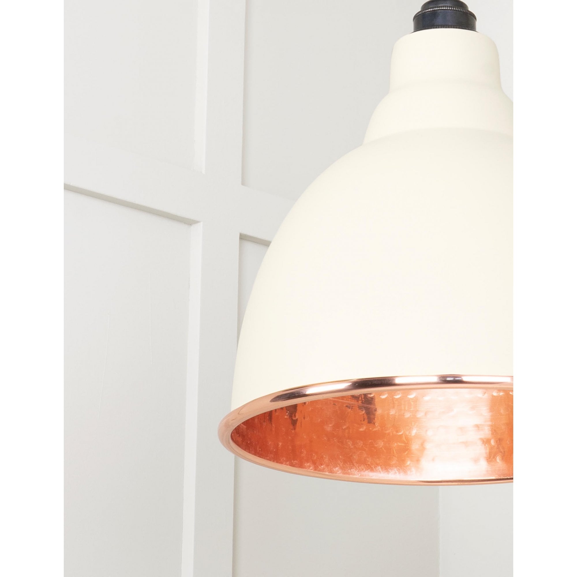 From The Anvil Hammered Copper Brindley Cluster Pendant - Teasel (Off White/Cream)