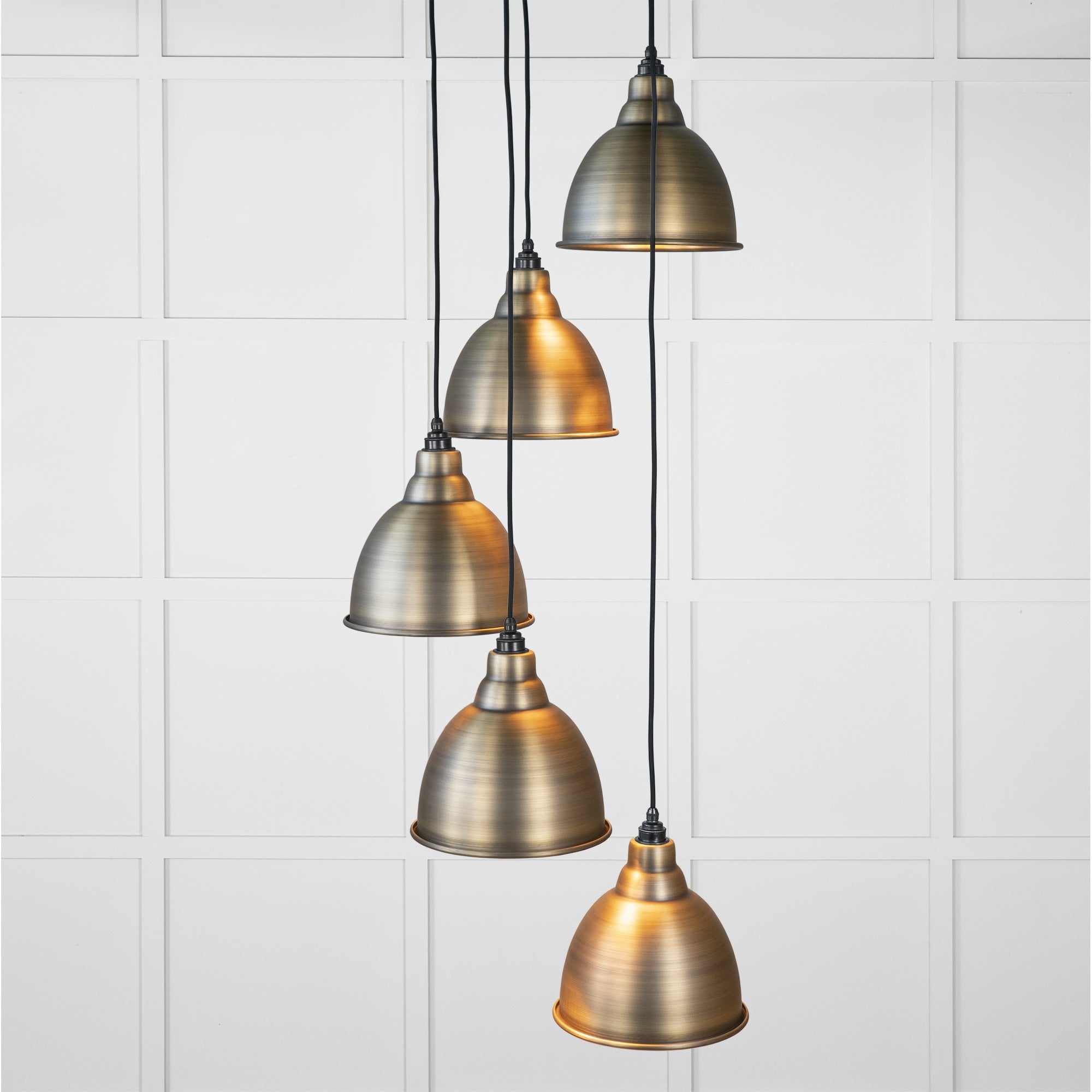 From The Anvil Aged Brass Brindley Cluster Pendant