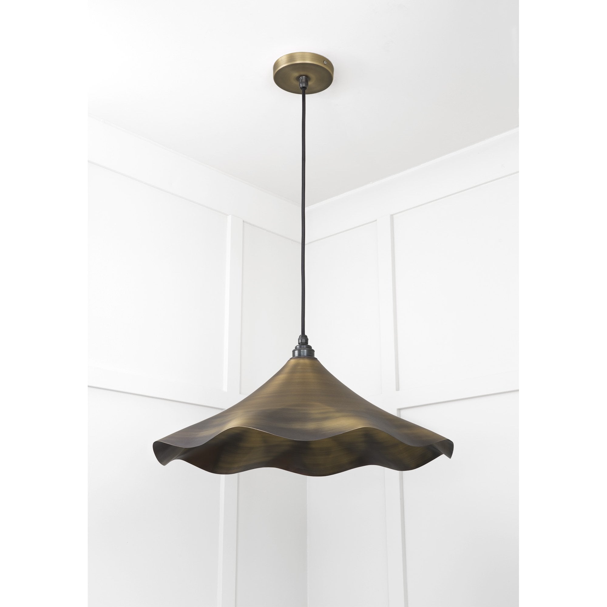 From The Anvil Aged Brass Flora Pendant