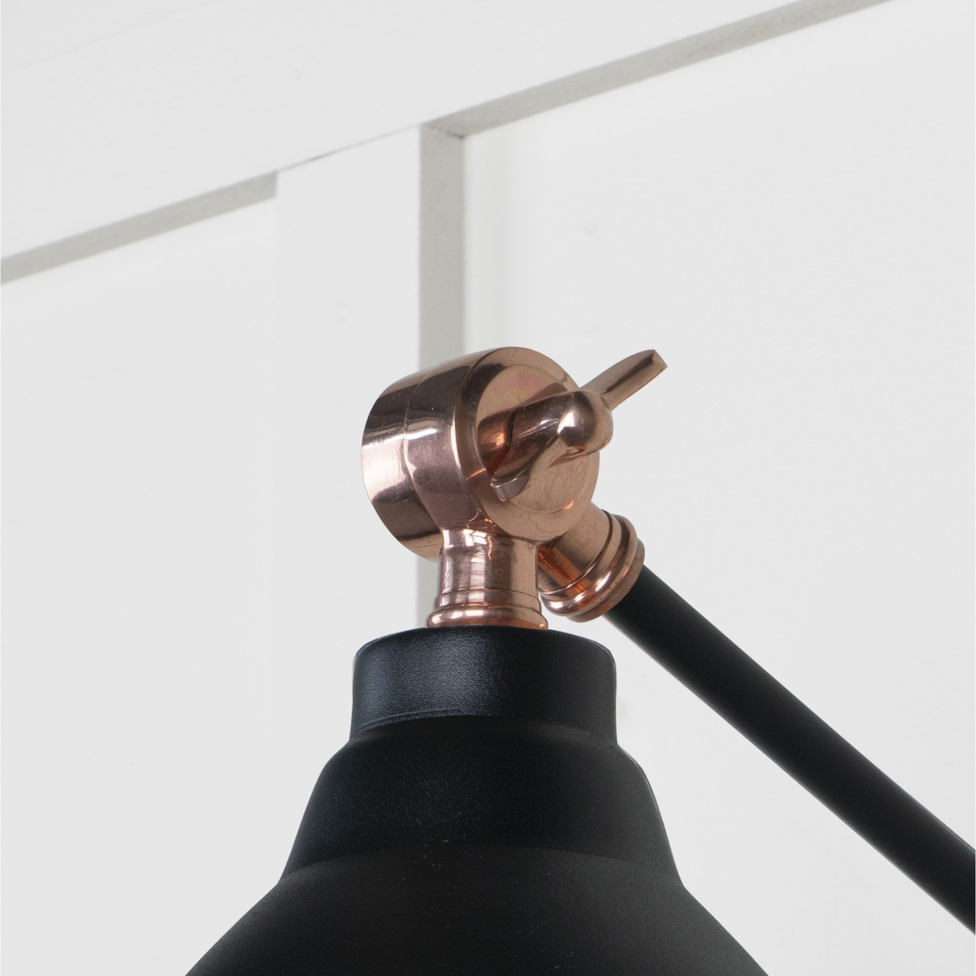 From The Anvil Smooth Copper Brindley Wall Light - Elan Black