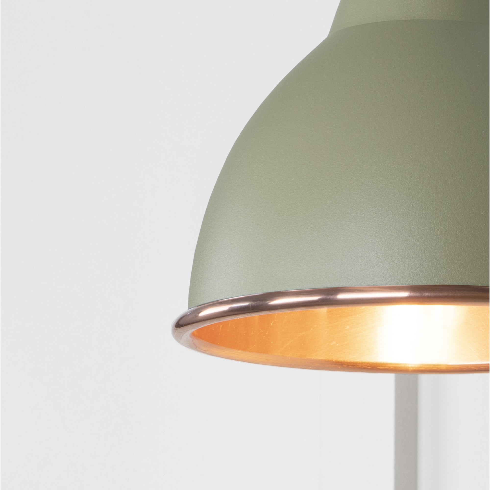 From The Anvil Smooth Copper Brindley Wall Light - Tump (Pale Green)