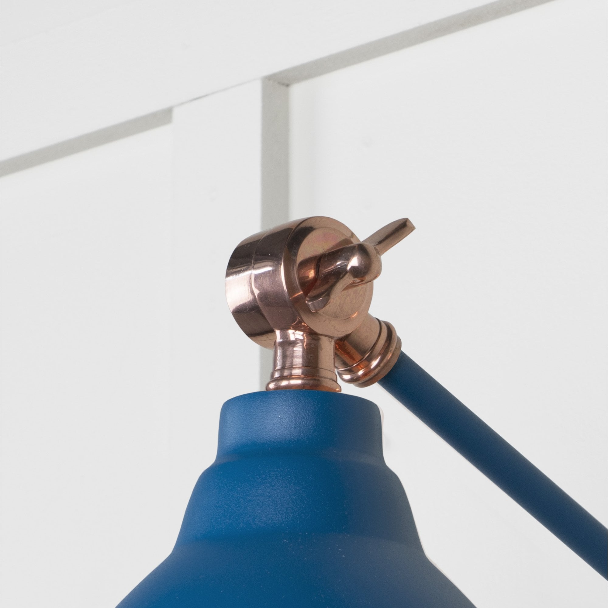 From The Anvil Smooth Copper Brindley Wall Light - Upstream (Blue)