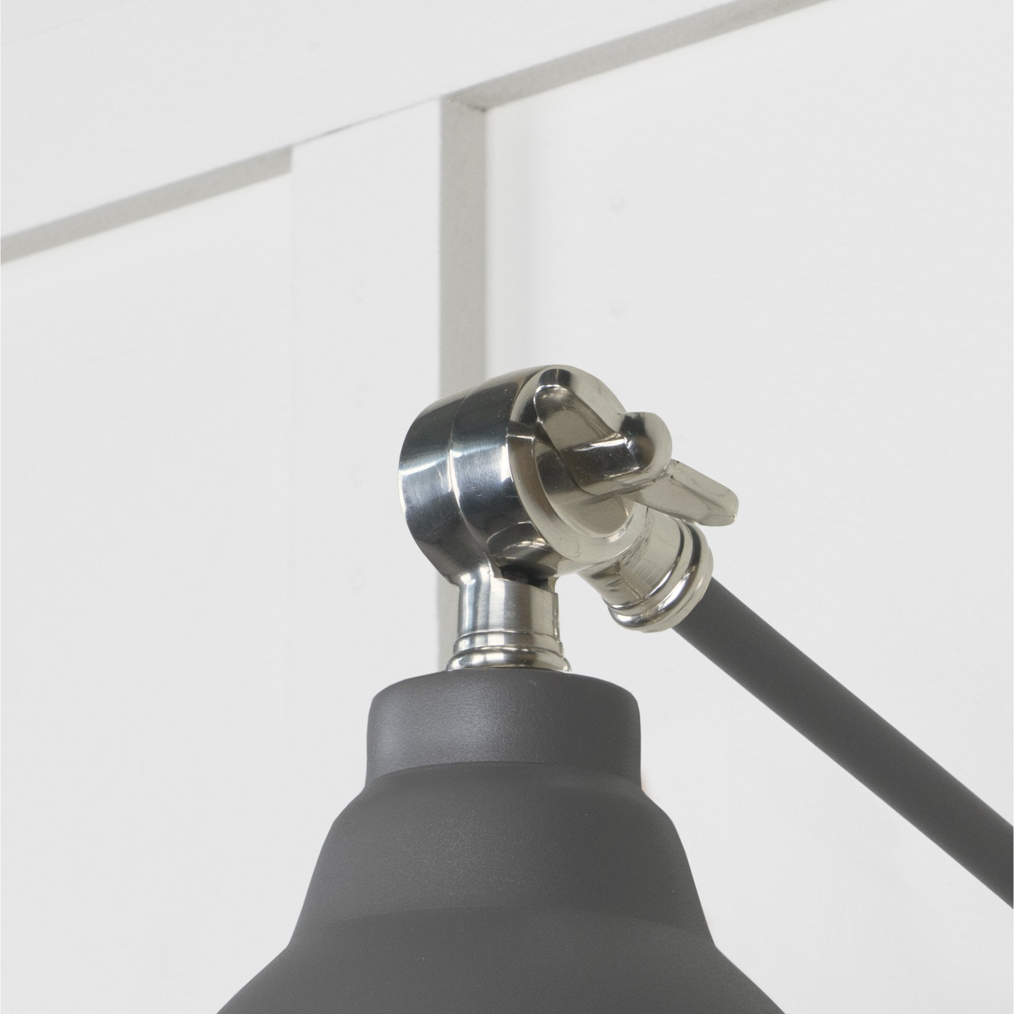 From The Anvil Smooth Nickel Brindley Wall Light - Bluff (Warm Grey)