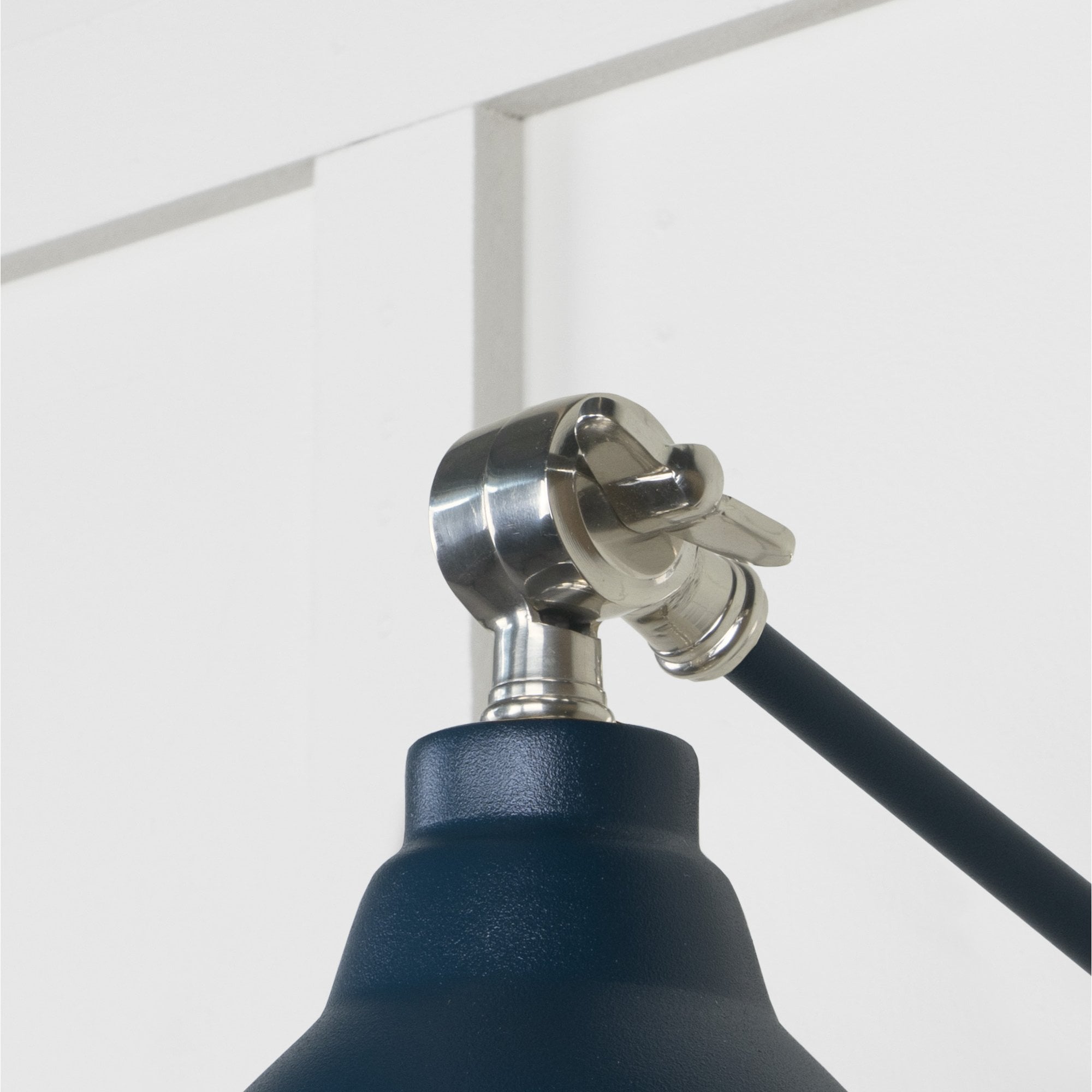 From The Anvil Smooth Nickel Brindley Wall Light - Dusk (Dark Blue/Grey)