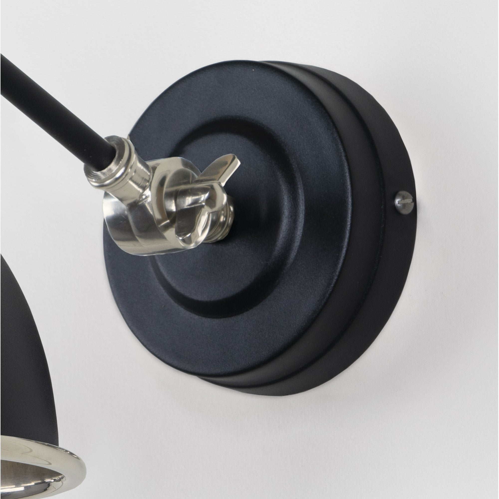 From The Anvil Smooth Nickel Brindley Wall Light - Elan Black