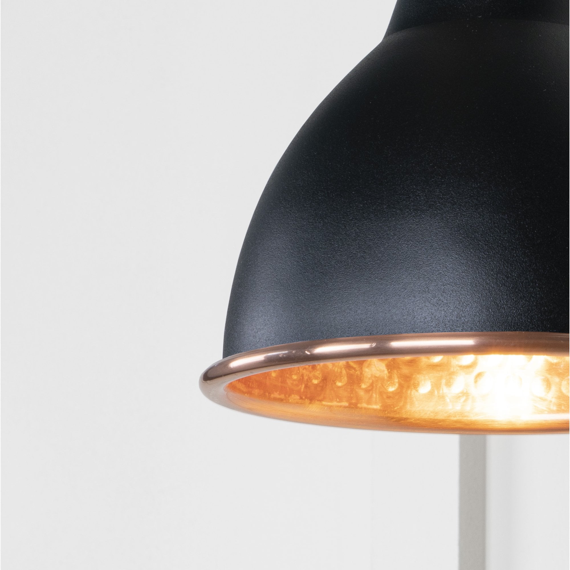 From The Anvil Hammered Copper Brindley Wall Light - Elan Black