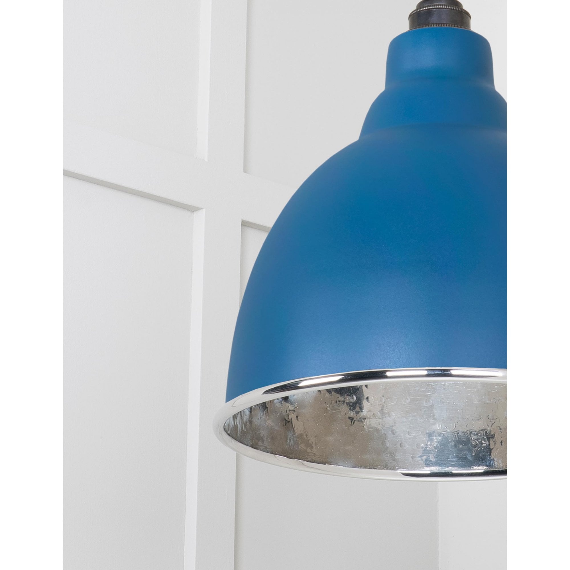 From The Anvil Hammered Nickel Brindley Cluster Pendant - Upstream (Blue)