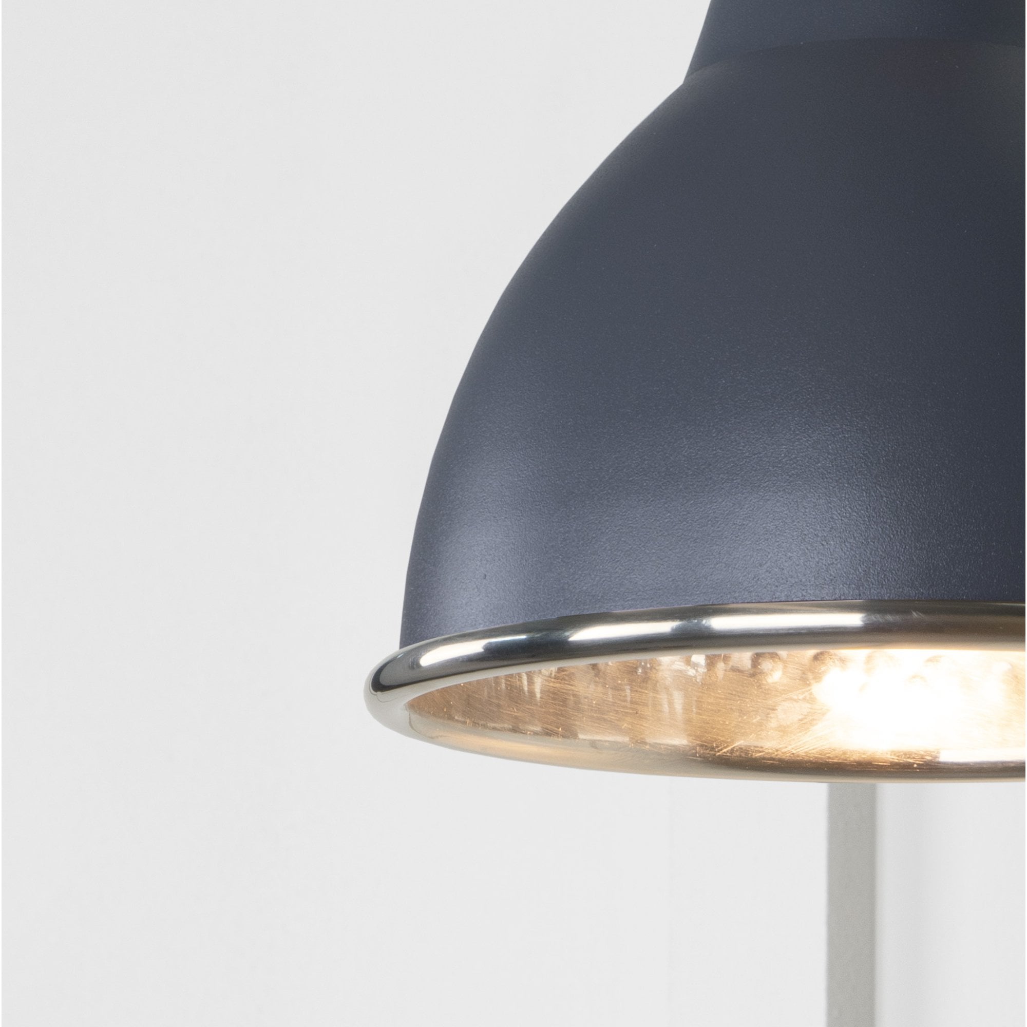 From The Anvil Hammered Nickel Brindley Wall Light - Slate (Mid Grey)