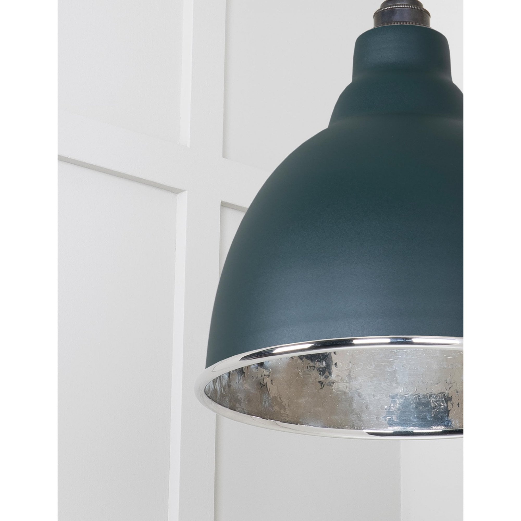 From The Anvil Hammered Nickel Brindley Cluster Pendant - Dingle (Rich Green)