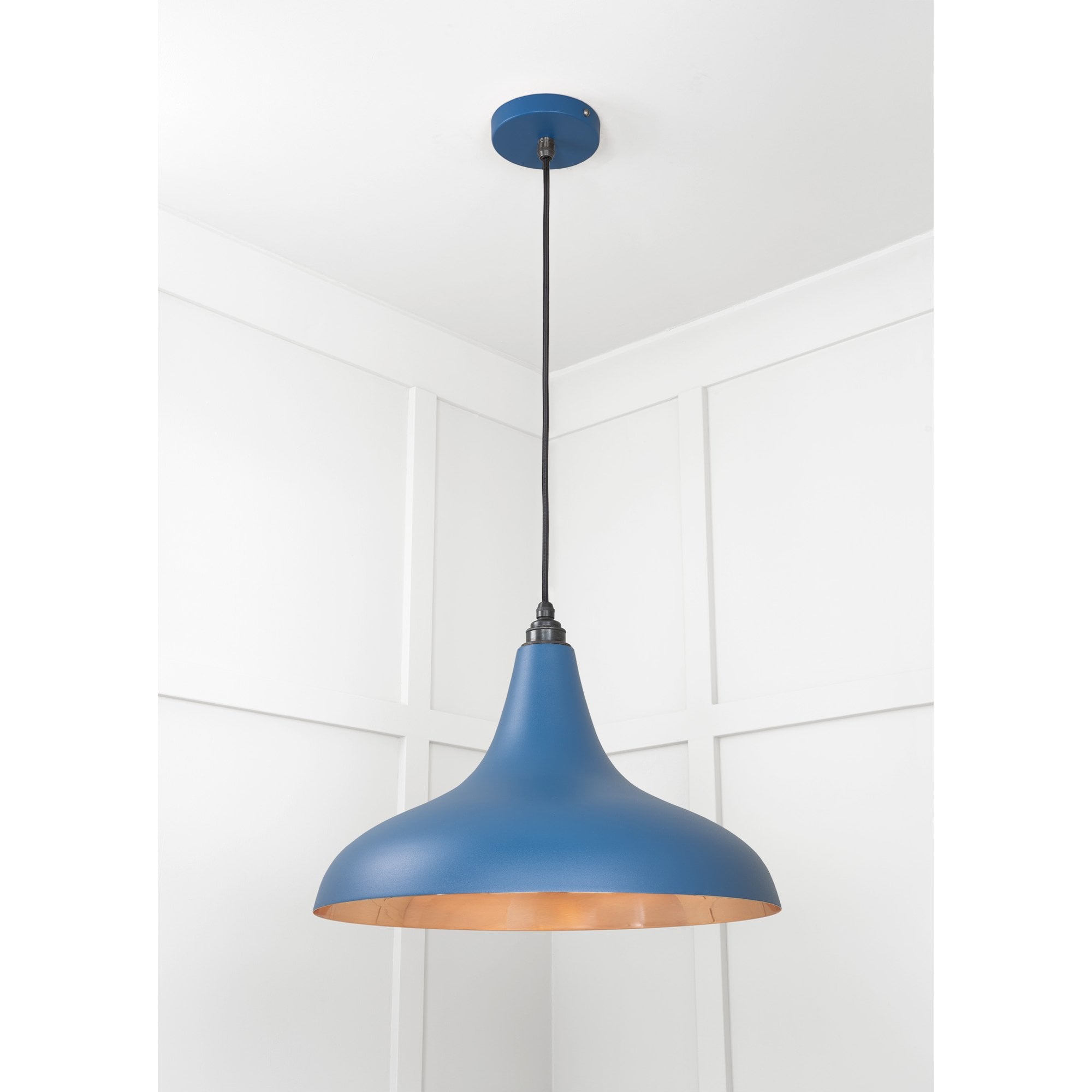From The Anvil Smooth Copper Frankley Pendant - Upstream (Blue)