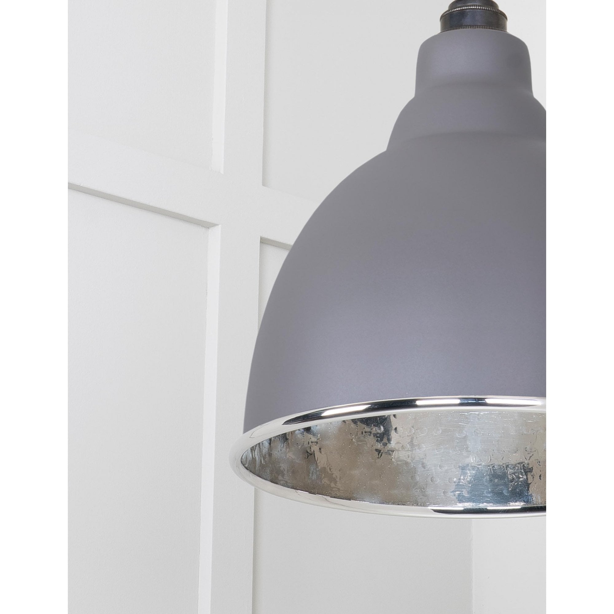 From The Anvil Hammered Nickel Brindley Cluster Pendant - Bluff (Warm Grey)