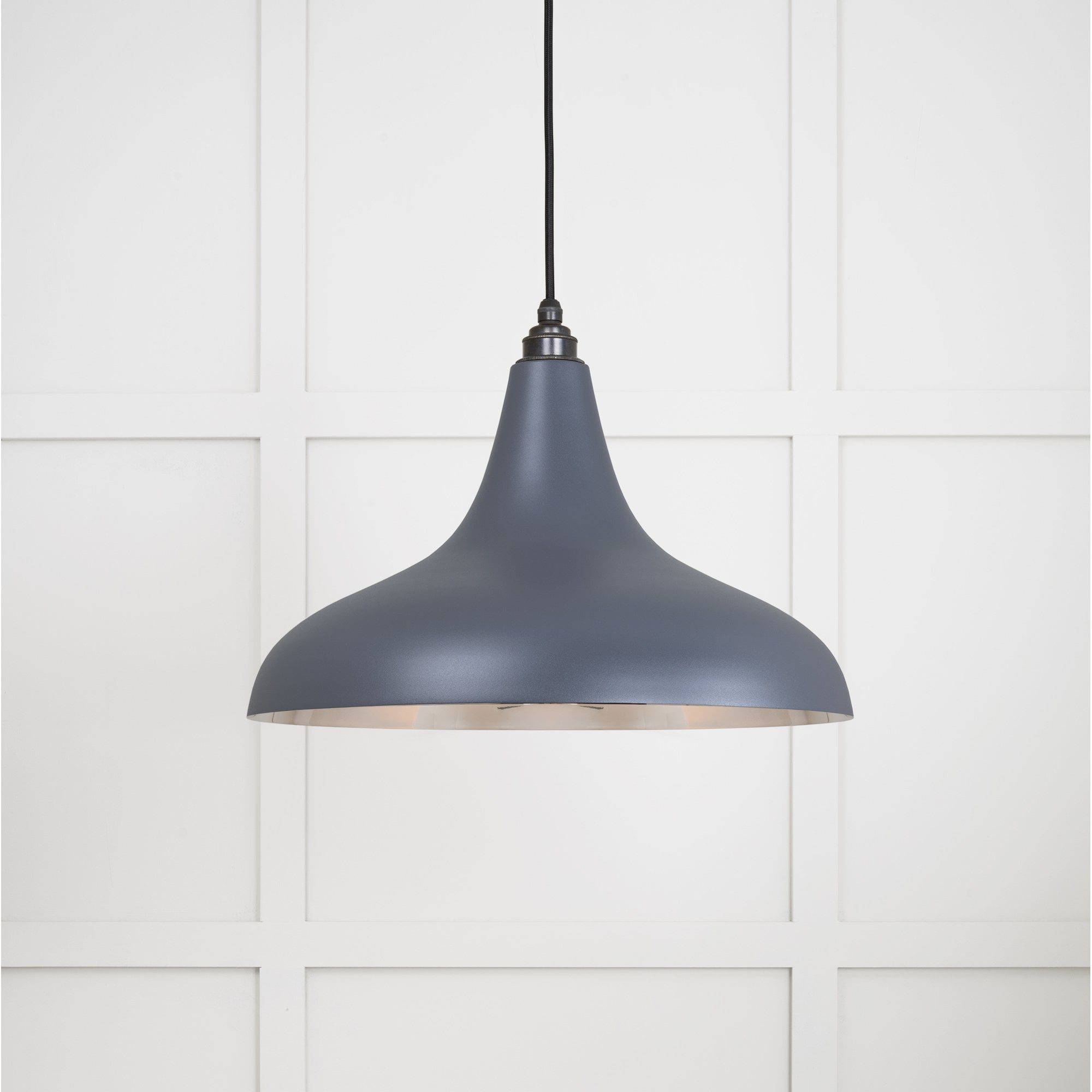 From The Anvil Smooth Nickel Frankley Pendant - Slate (Mid Grey)