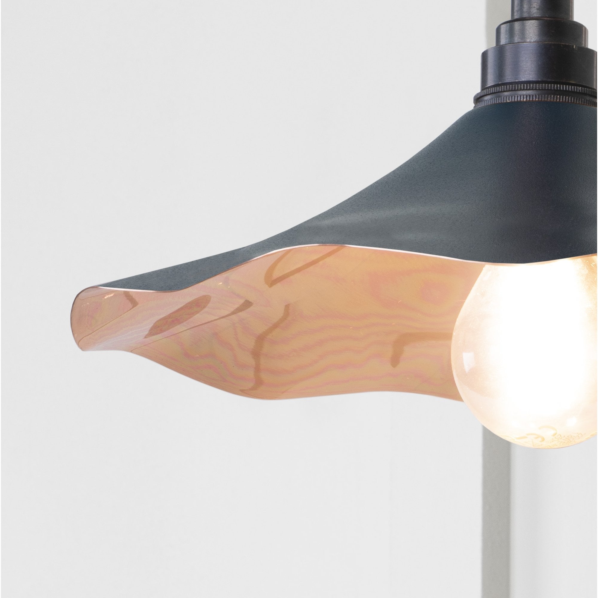 From The Anvil Smooth Copper Flora Wall Light - Dusk (Dark Blue/Grey)