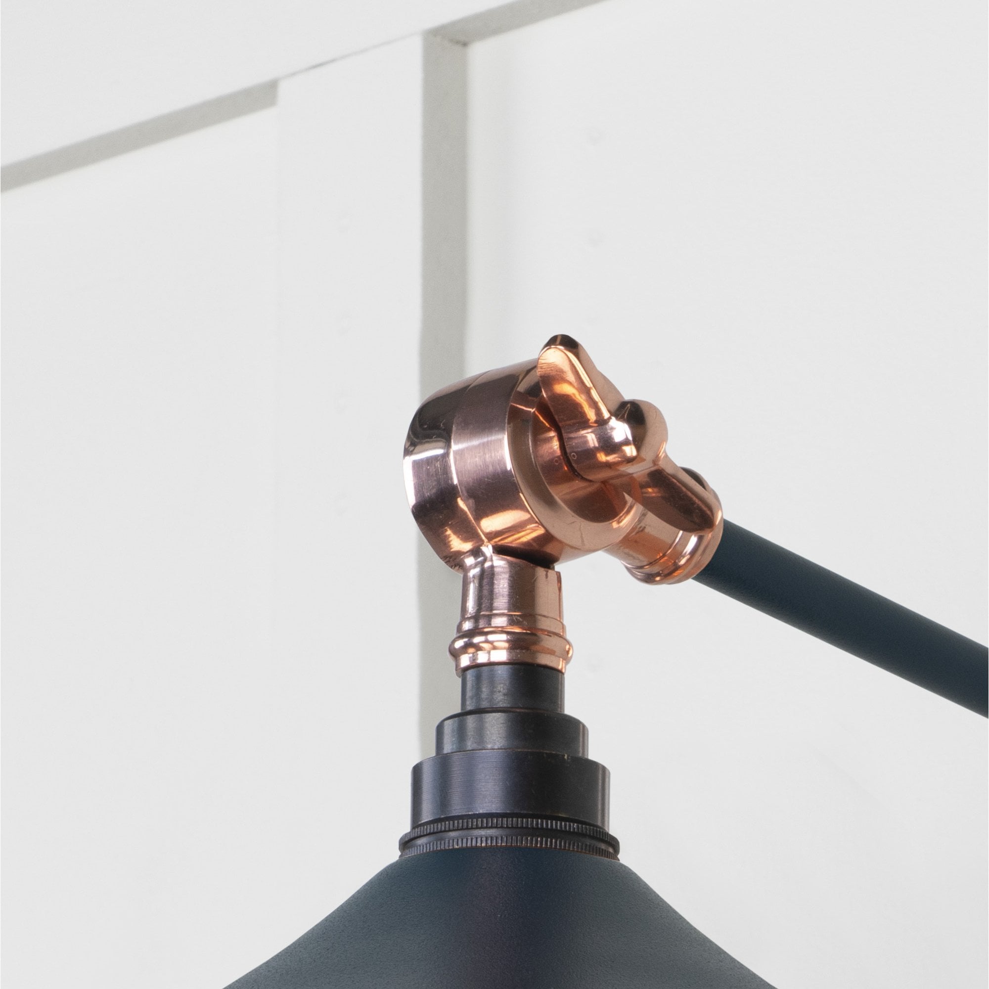 From The Anvil Smooth Copper Flora Wall Light - Dusk (Dark Blue/Grey)