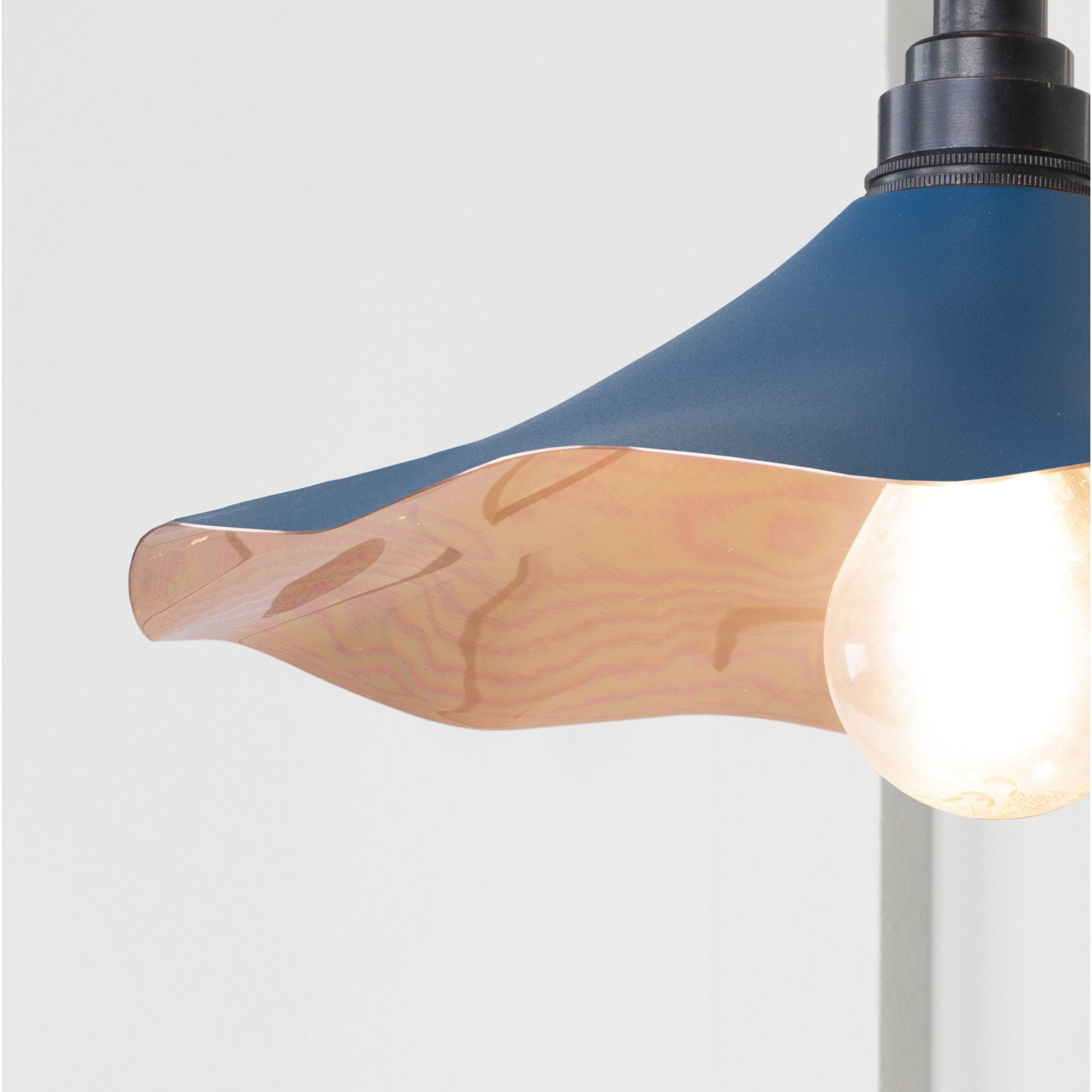 From The Anvil Smooth Copper Flora Wall Light - Upstream (Blue)