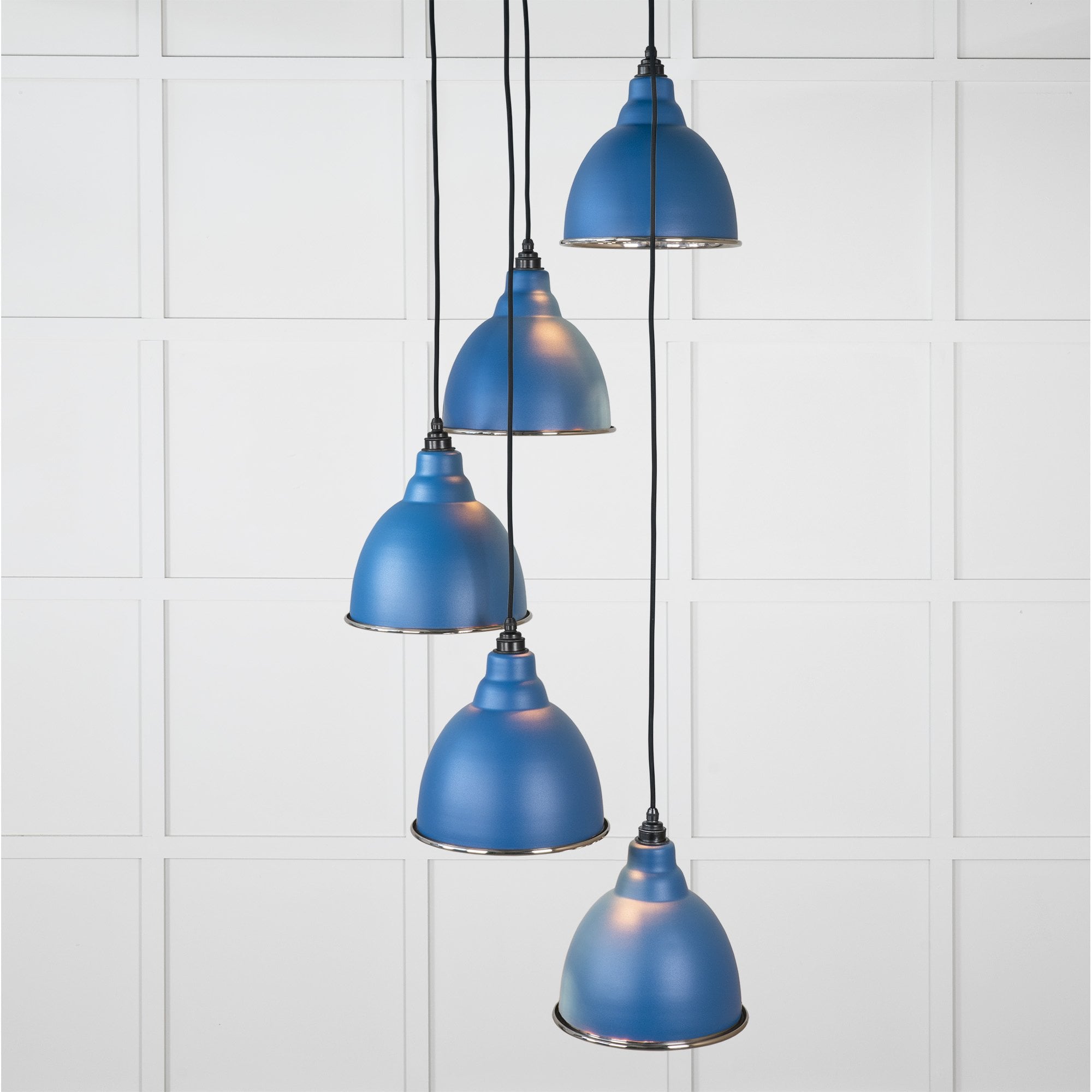 From The Anvil Smooth Nickel Brindley Cluster Pendant - Upstream (Blue)