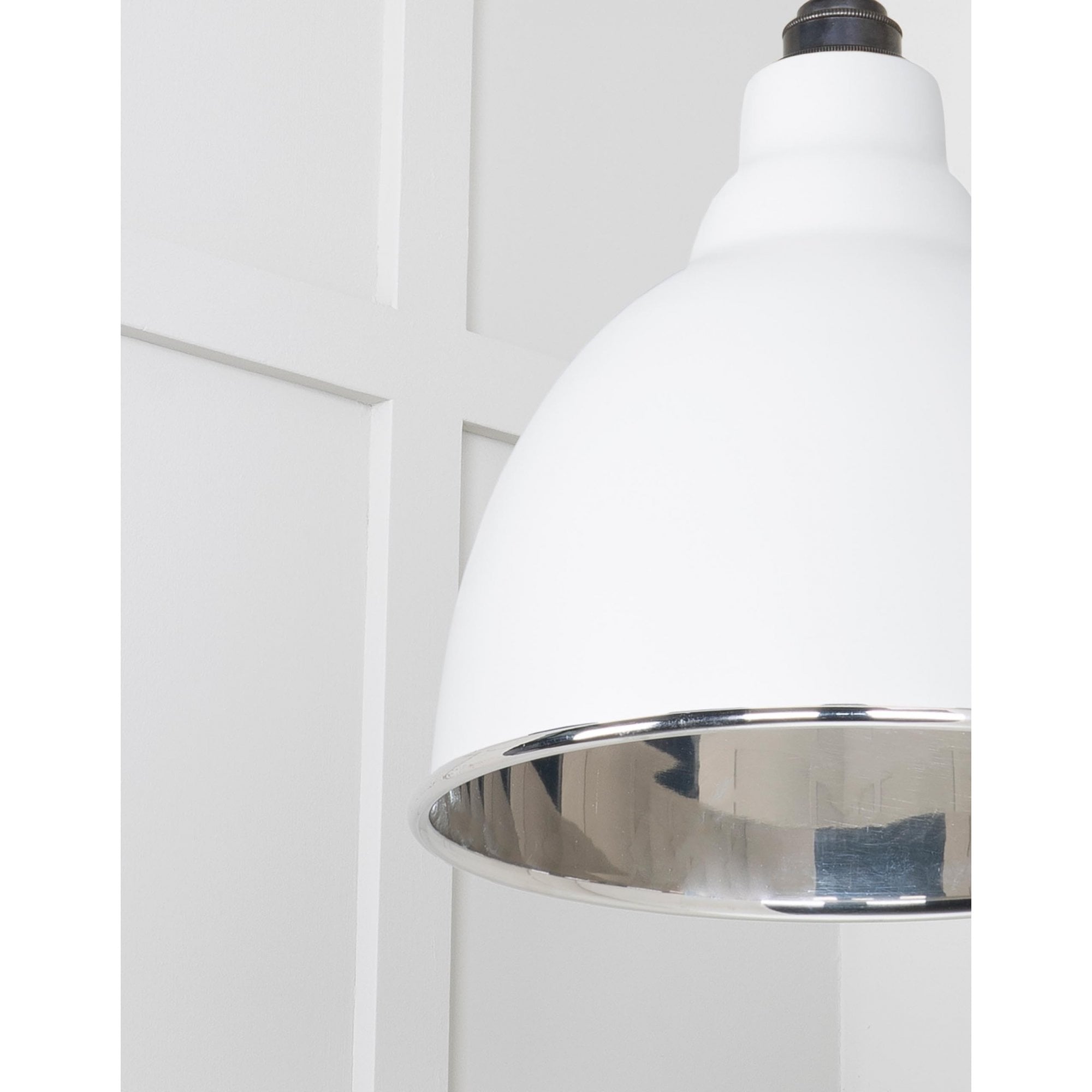 From The Anvil Smooth Nickel Brindley Cluster Pendant - Flock (Matt White)