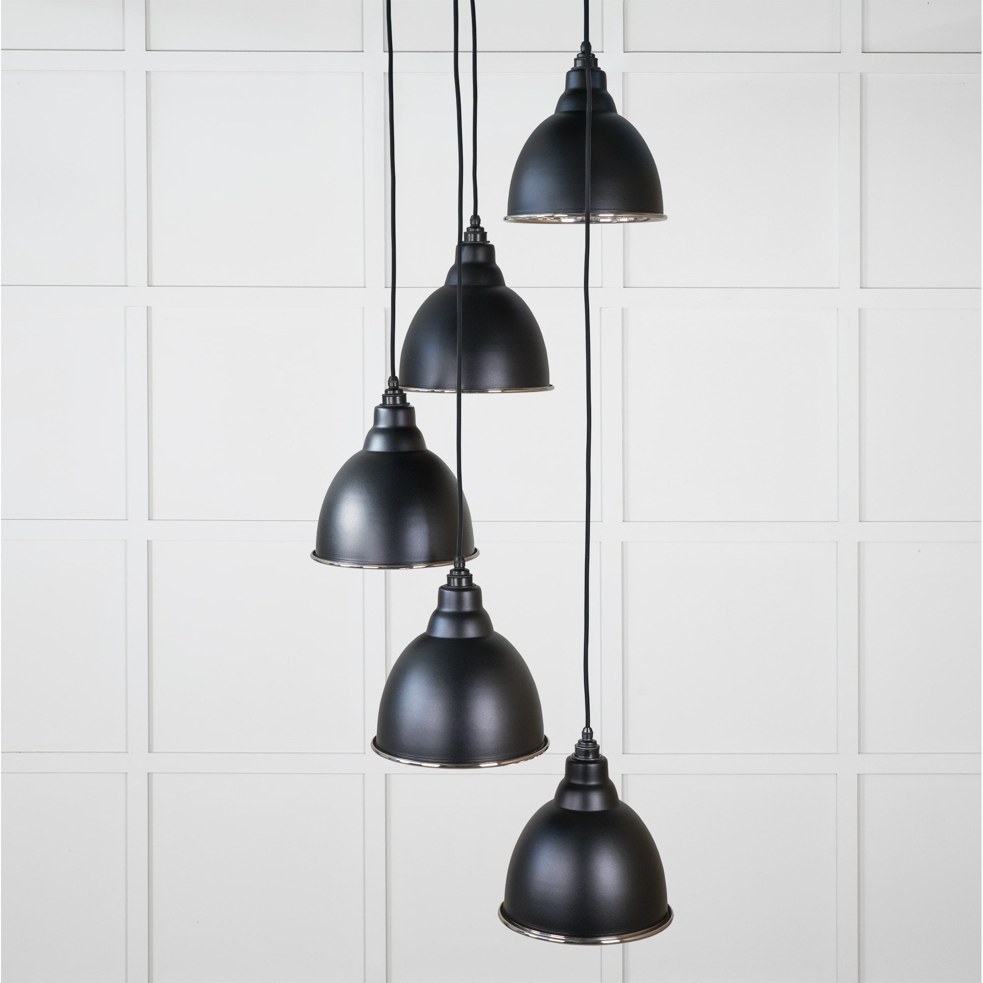 From The Anvil Smooth Nickel Brindley Cluster Pendant - Elan Black