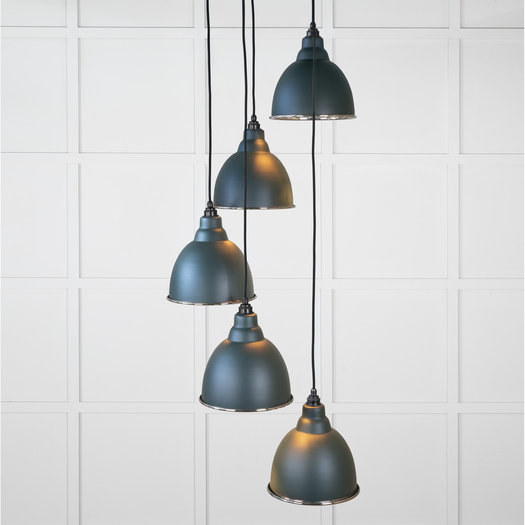 From The Anvil Smooth Nickel Brindley Cluster Pendant - Dingle (Rich Green)