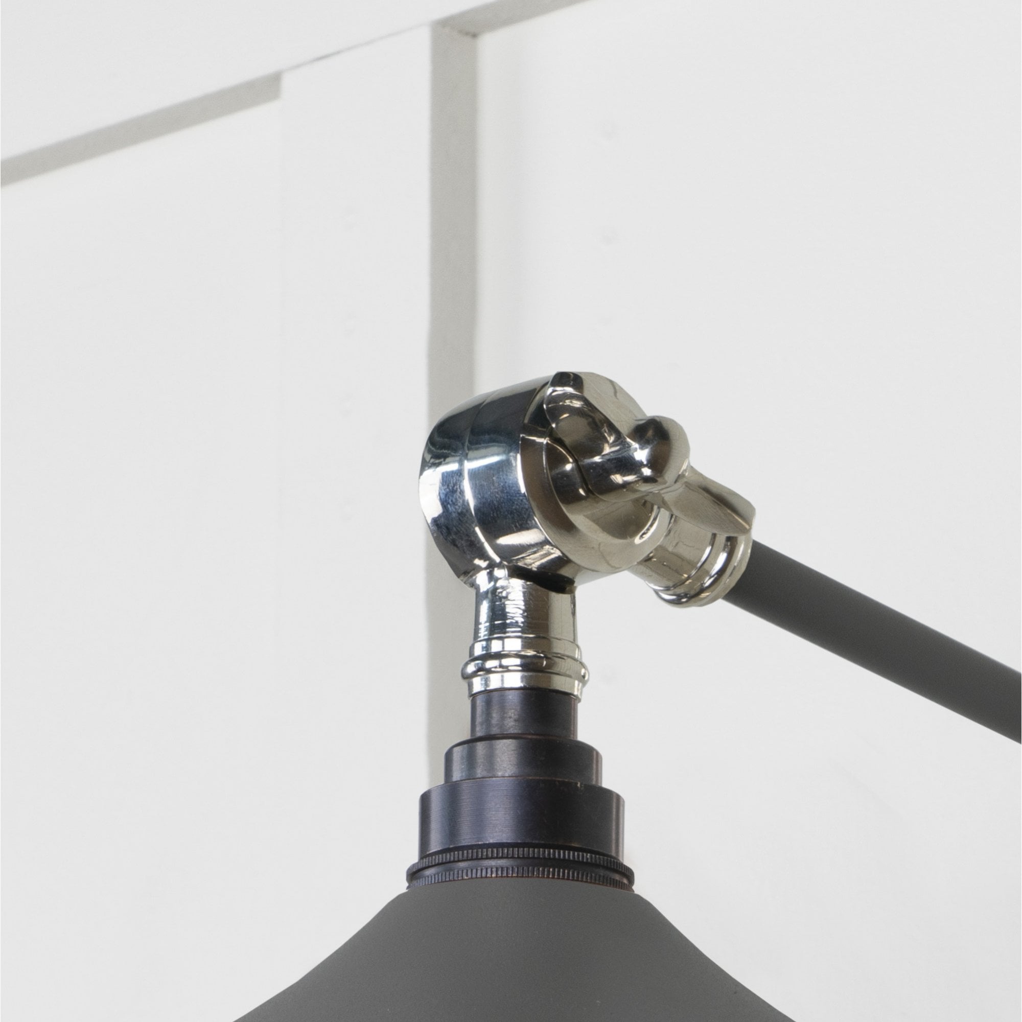 From The Anvil Smooth Nickel Flora Wall Light - Bluff (Warm Grey)