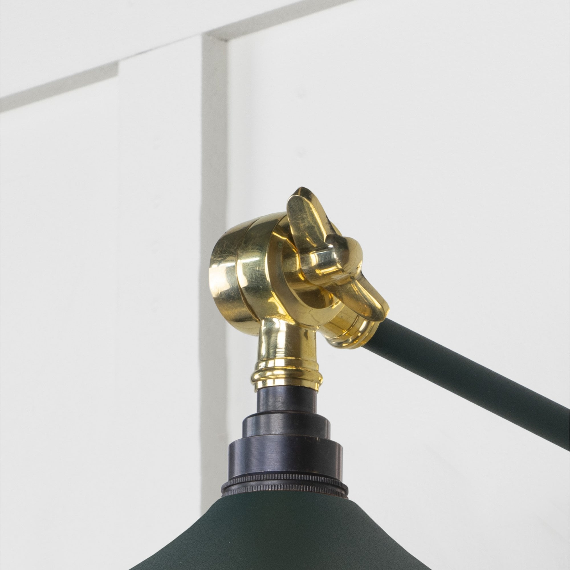 From The Anvil Smooth Brass Flora Wall Light - Dingle (Rich Green)