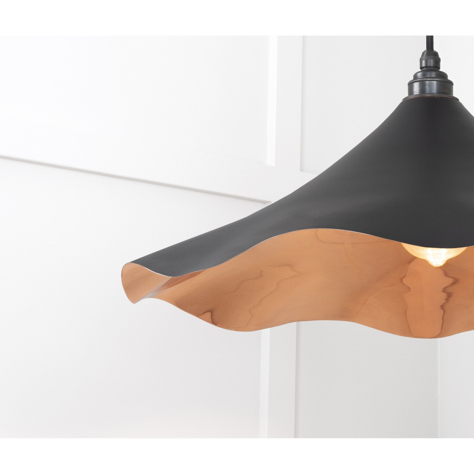 From The Anvil Smooth Copper Flora Pendant - Elan Black