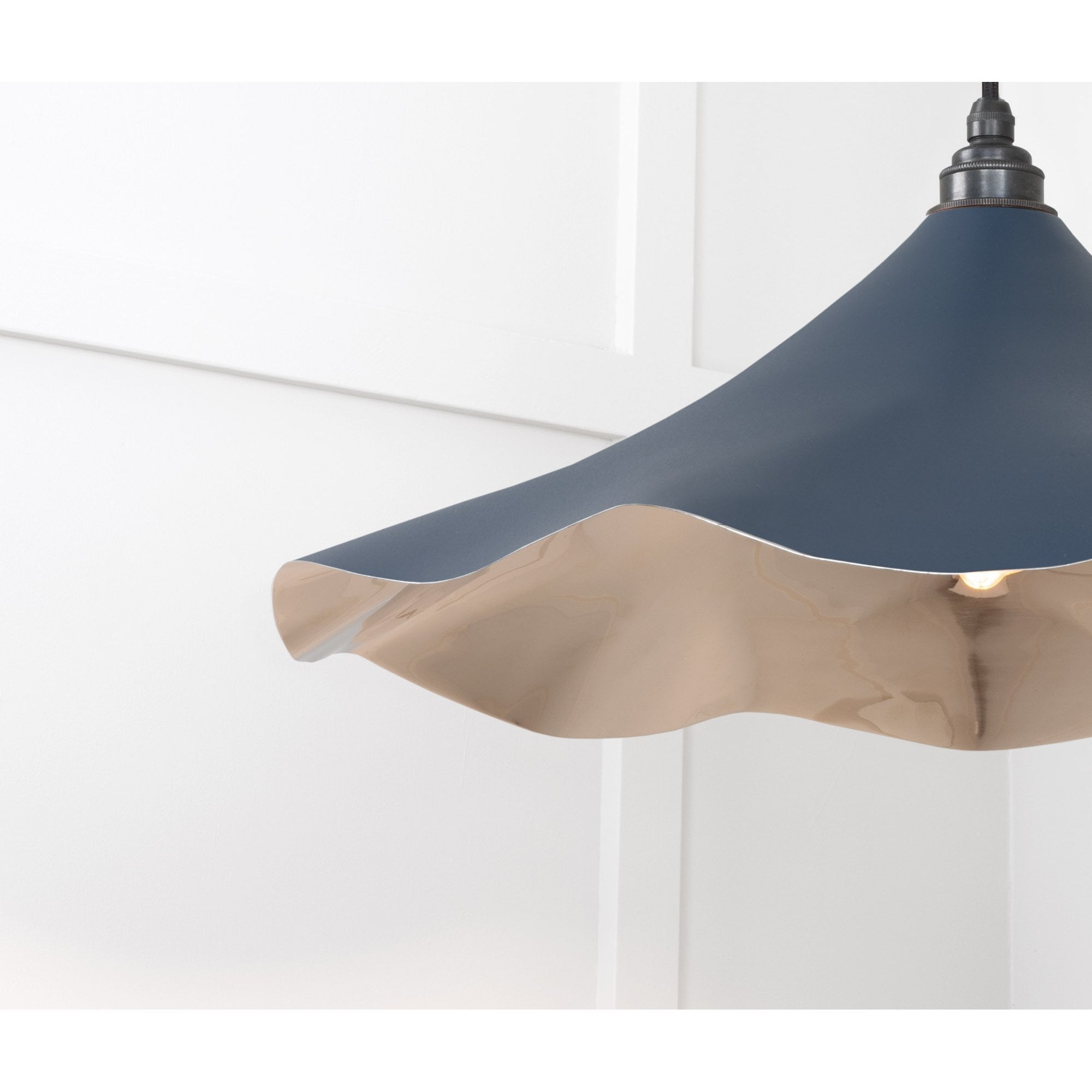 From The Anvil Smooth Nickel Flora Pendant - Dusk (Dark Blue/Grey)