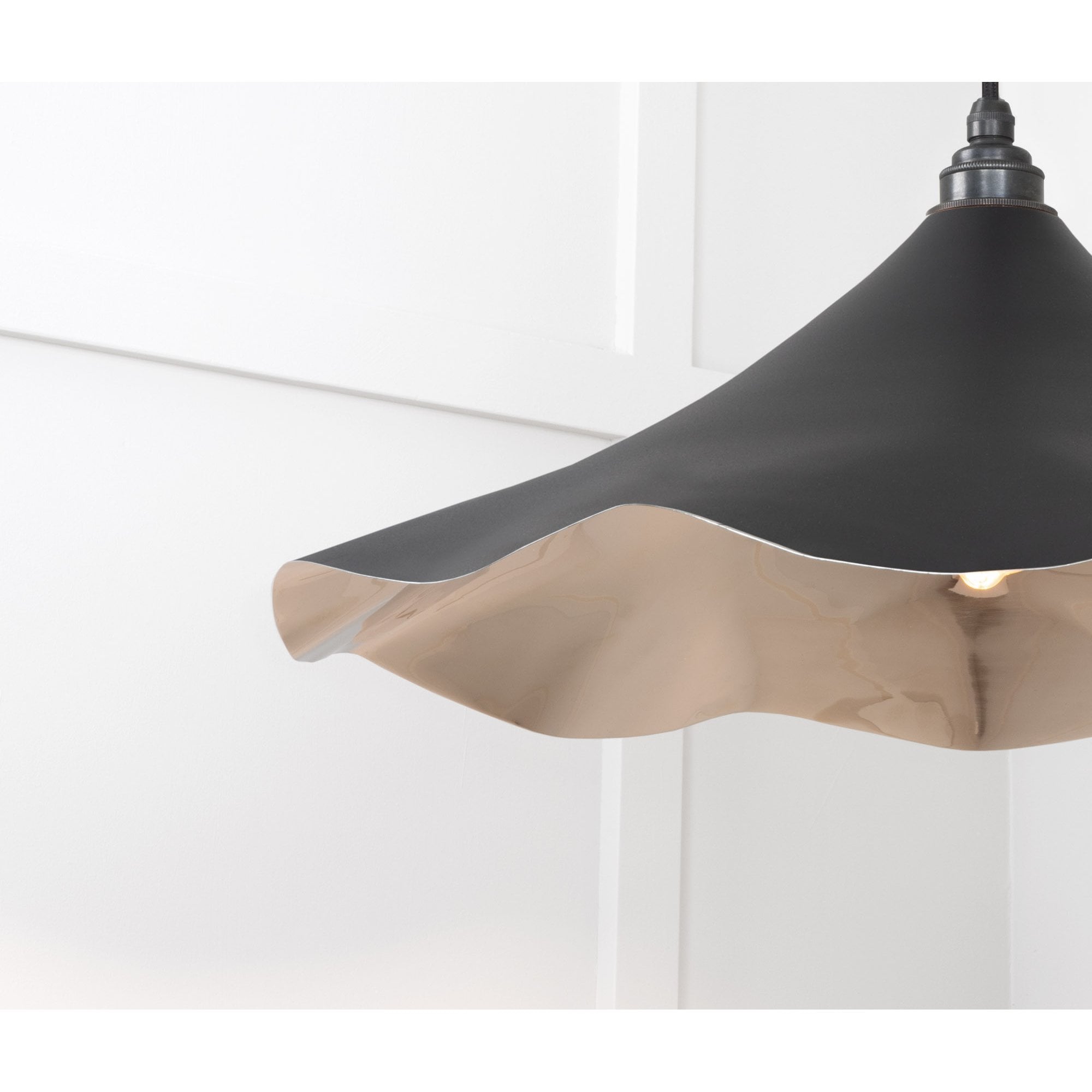 From The Anvil Smooth Nickel Flora Pendant - Elan Black