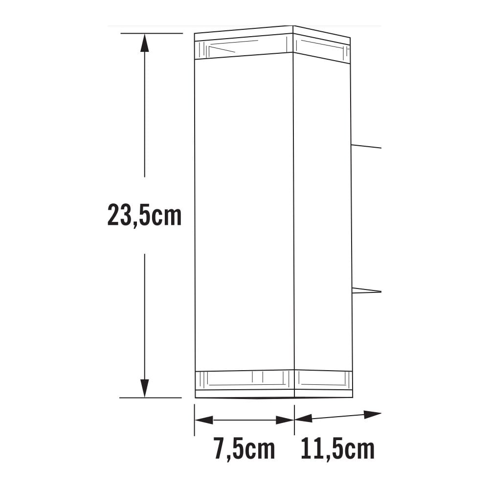 Konstsmide Pollux Single Ring Up/Down Wall Light - Matt Black