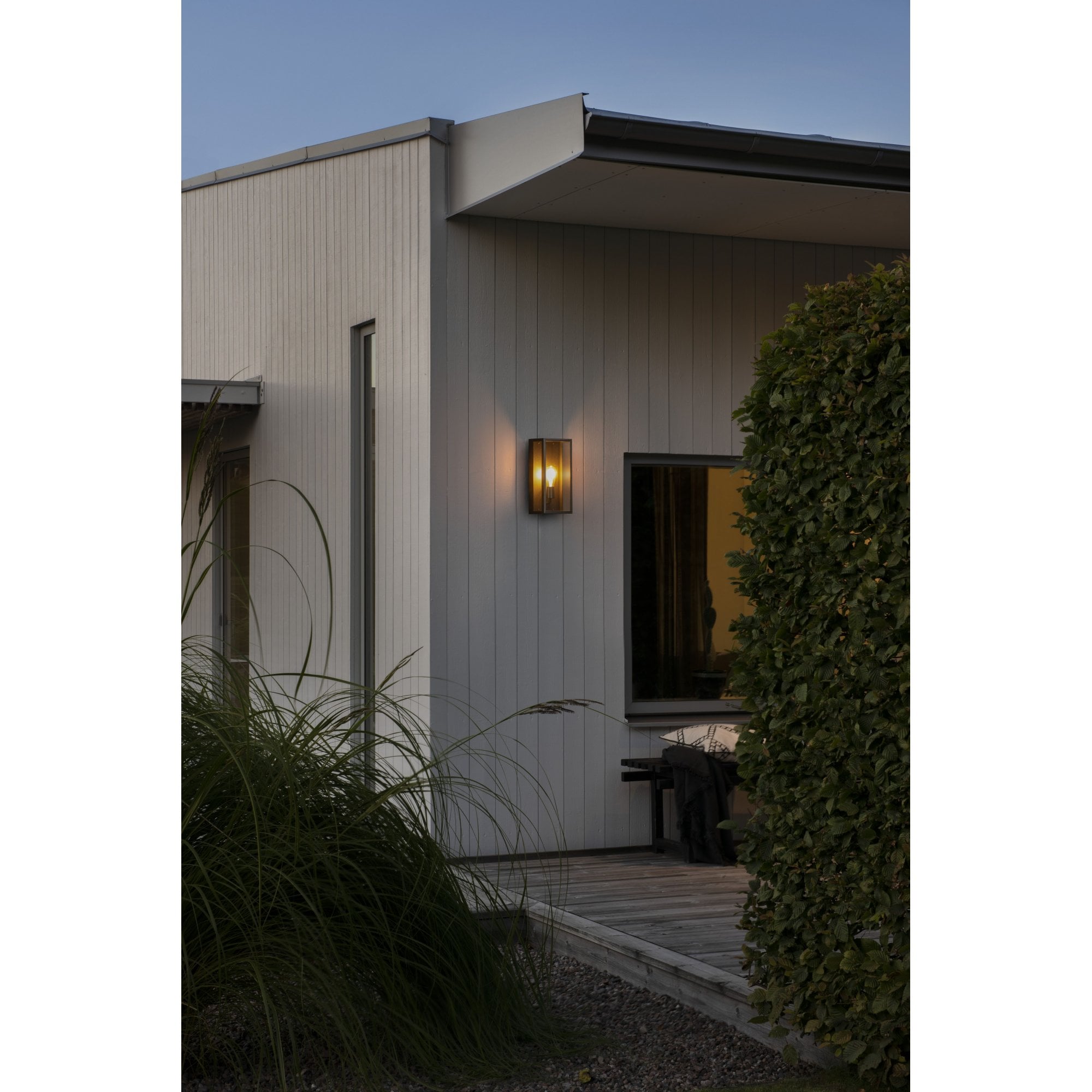 Konstsmide Carpi Large Half Lantern - Matt Black