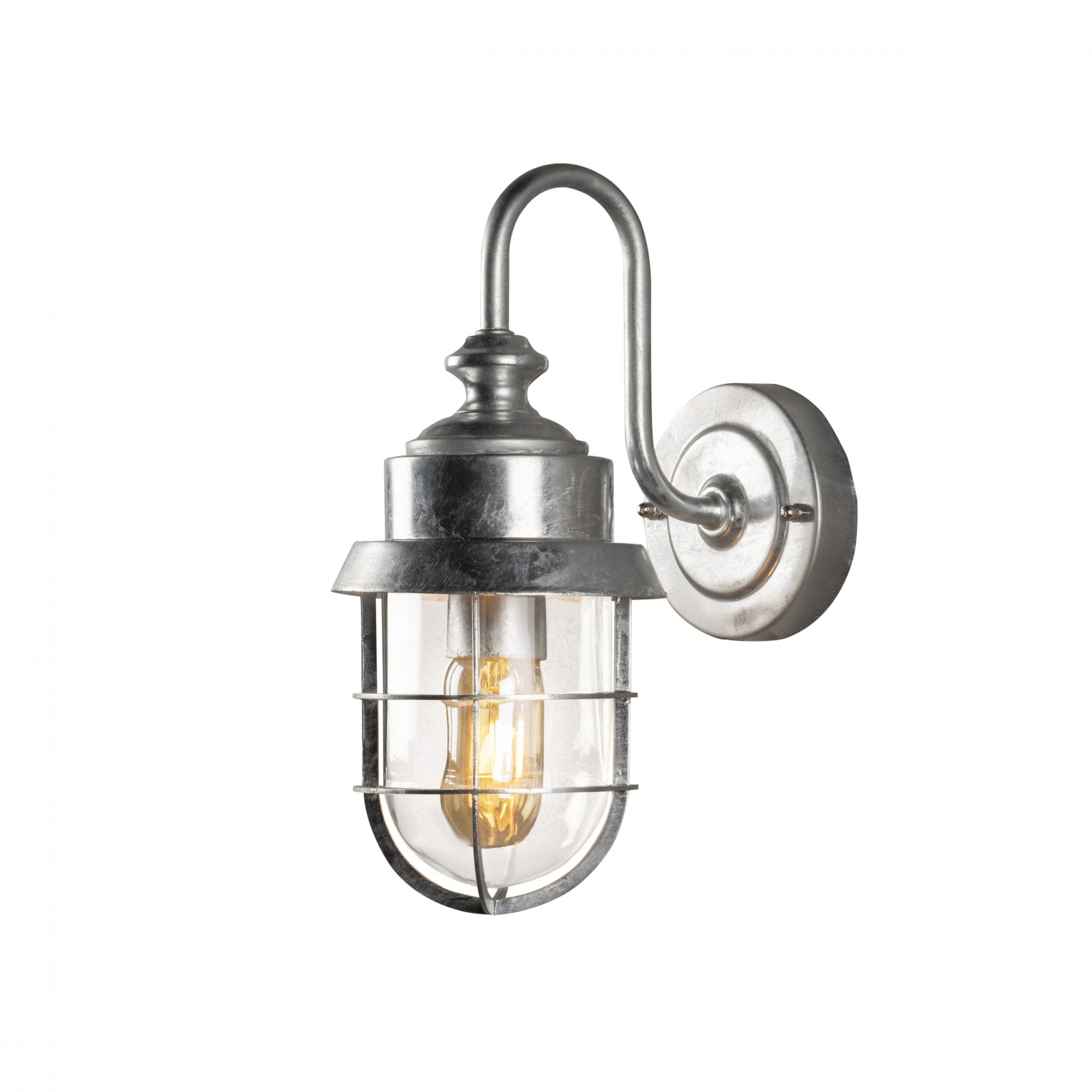 Konstsmide Cerignola Wall Light - Galvanised