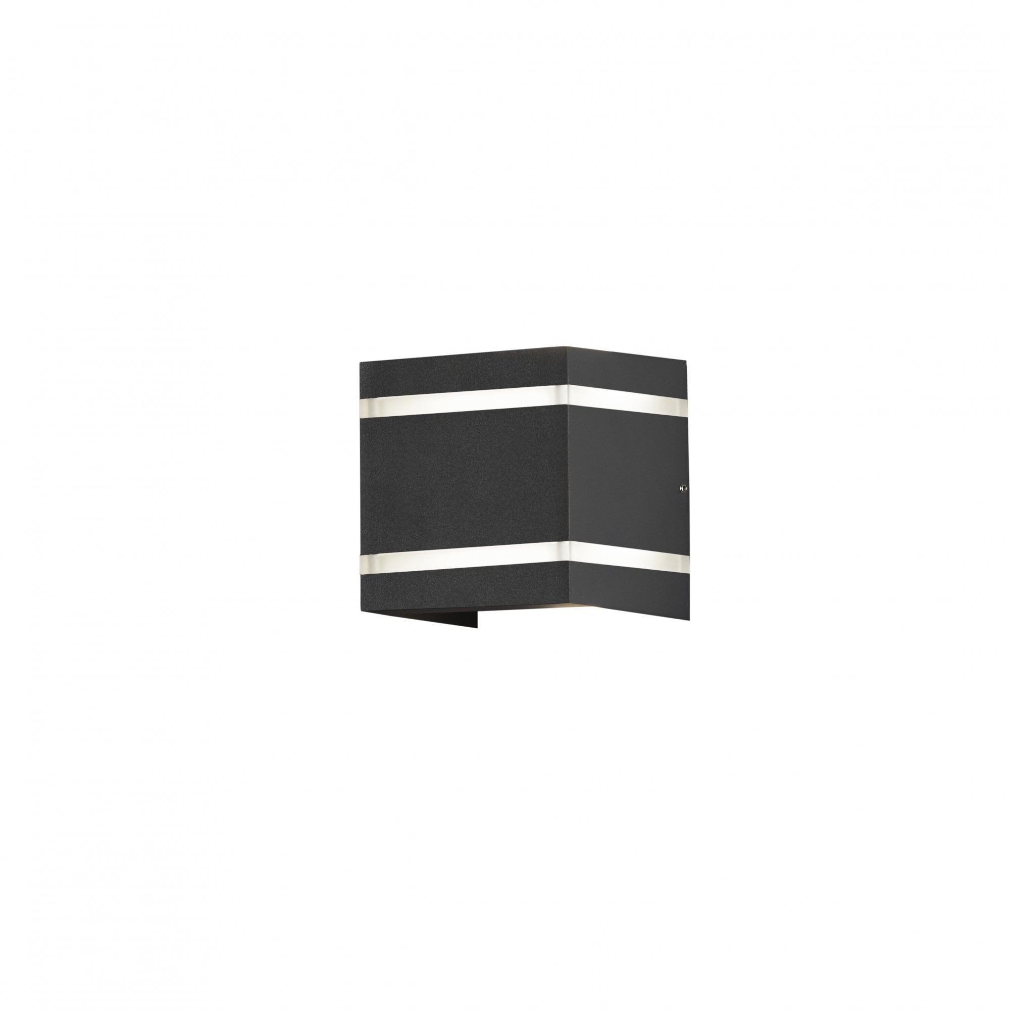 Konstsmide Cremona Square Stripe LED Up/Down Wall Light - Anthracite