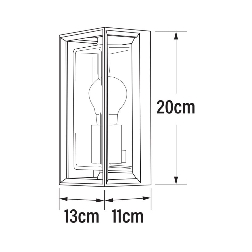 Konstsmide Brindisi Mini Half Lantern - Matt Black